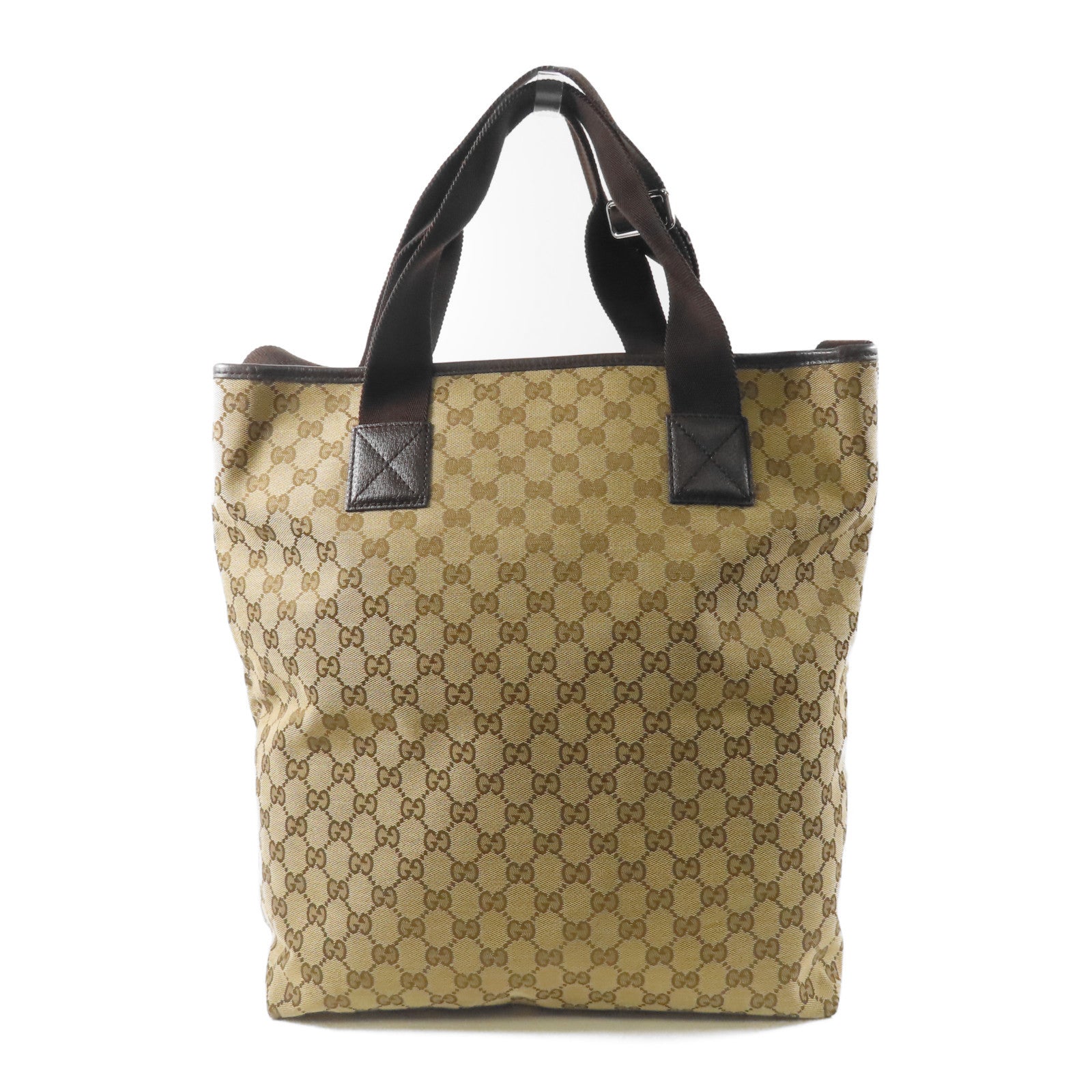GUCCI 帆布2 Way Shoulder銀扣手挽肩背兩用袋