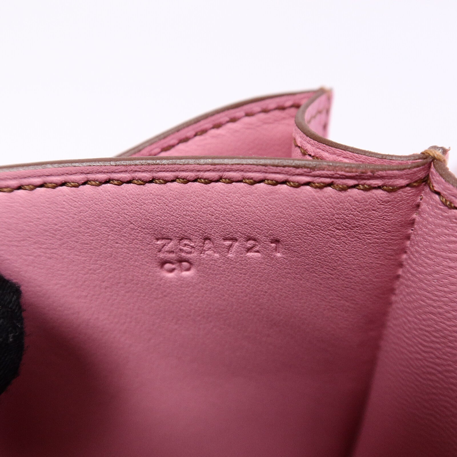 HERMES Epsom皮革Constance Mini肩背袋Bubblegum Pink