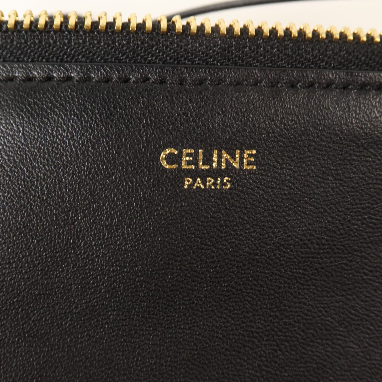 CELINE 牛皮皮革Trio手挽袋