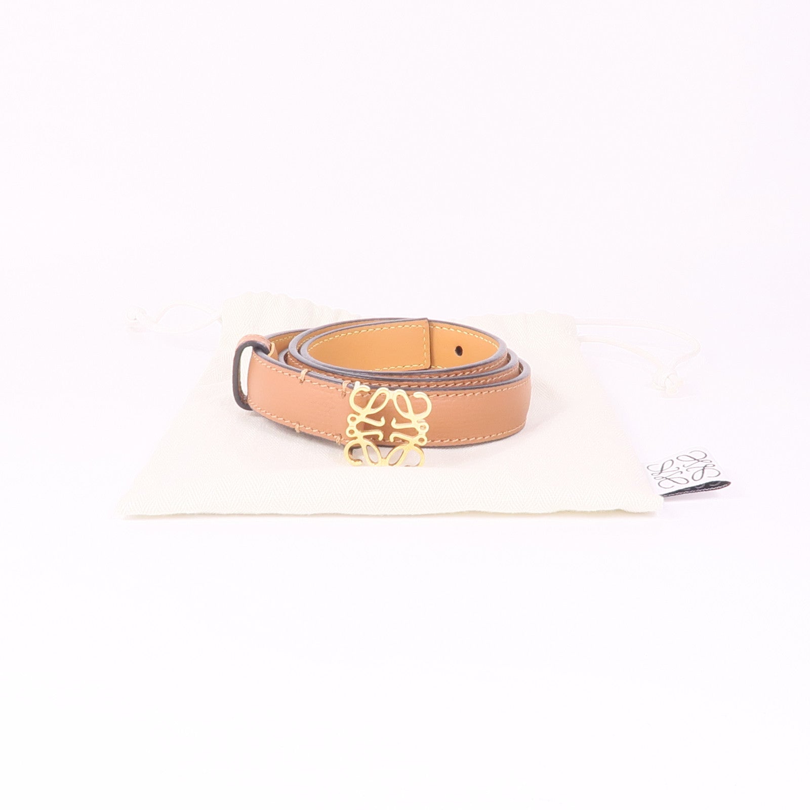 LOEWE 牛皮皮革金扣皮帶