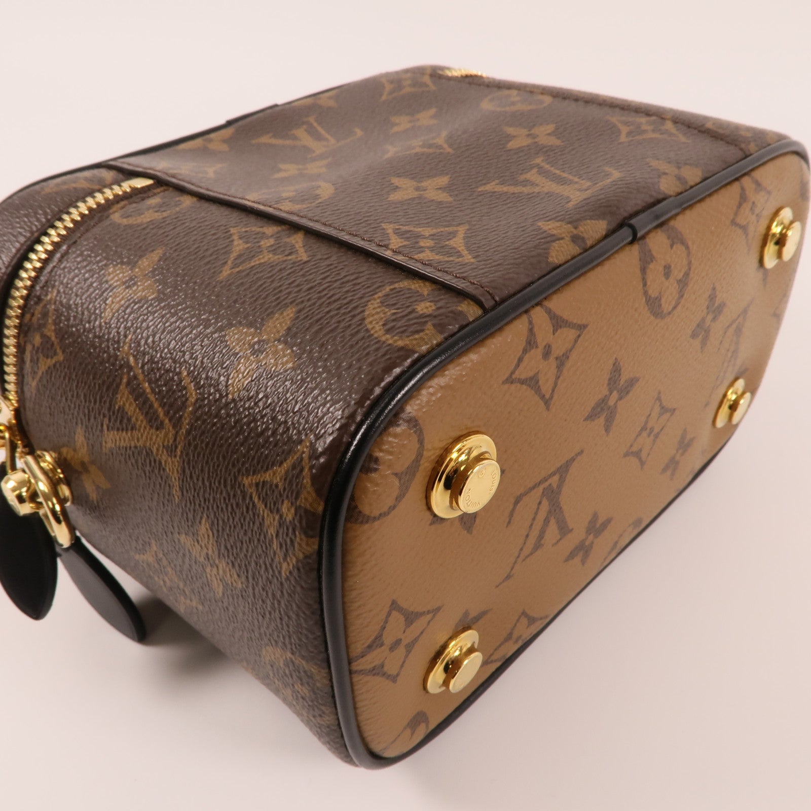 LOUIS VUITTON Monogram Reverse Vanity PM金扣手挽肩背兩用袋