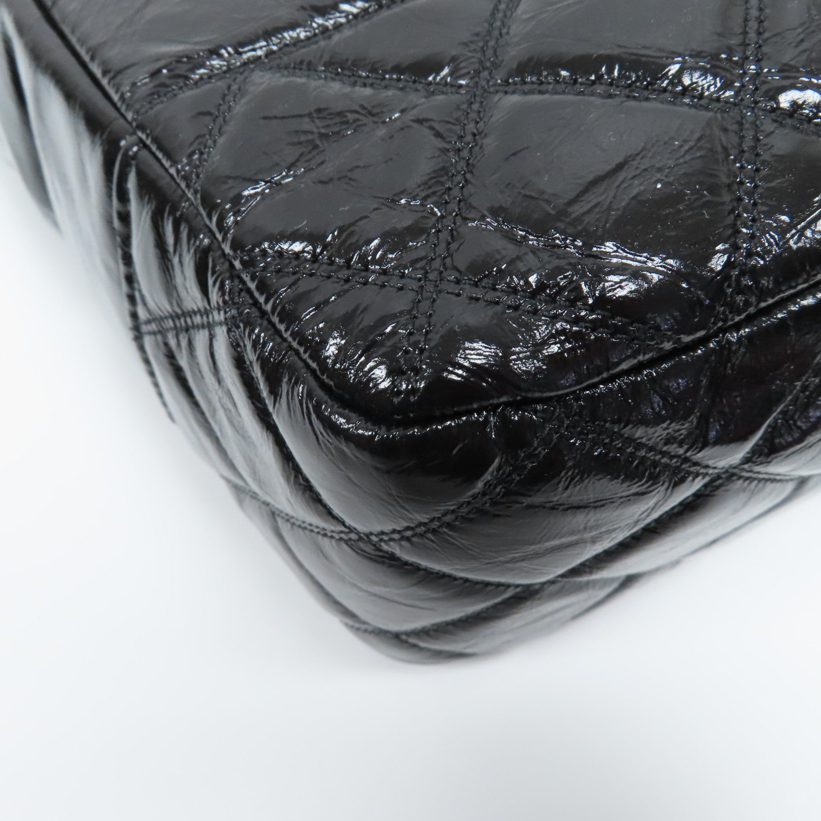 CHANEL 牛皮皮革Chain Tote手挽袋黑色