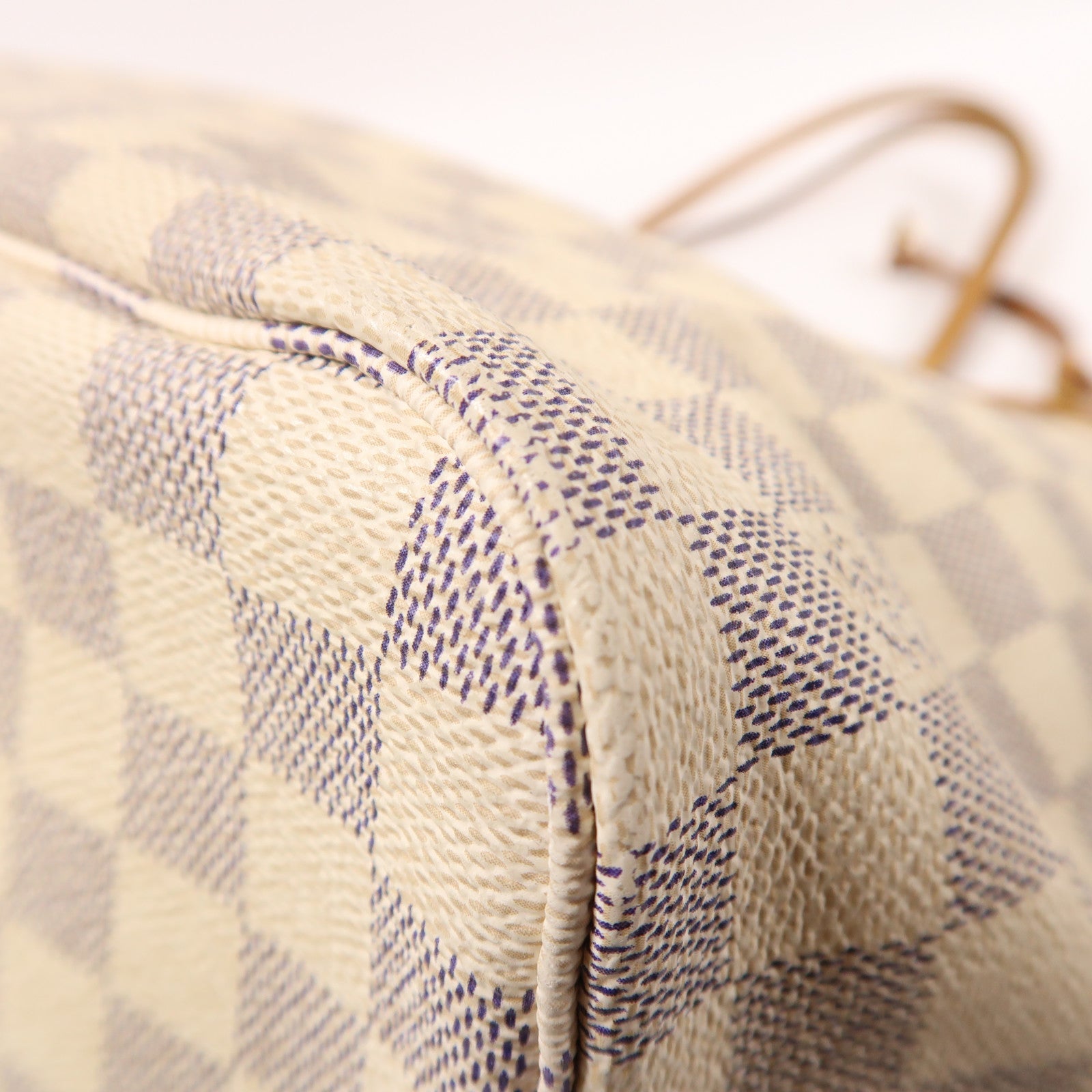 LOUIS VUITTON Damier Azur Neverfull MM金扣肩背袋