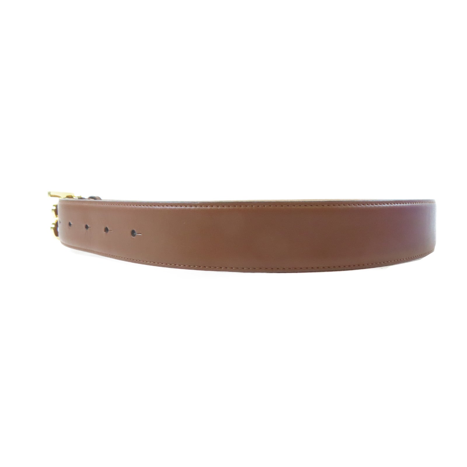 BURBERRY 牛皮皮革Belt金扣皮帶啡色