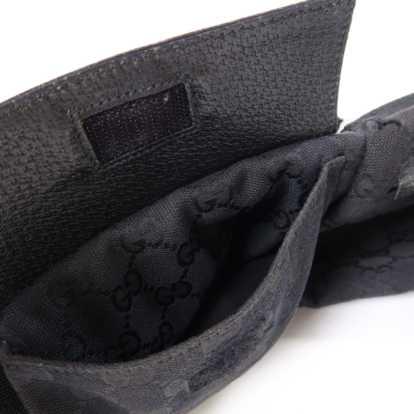 GUCCI 帆布Waist Bag銀扣腰包黑色