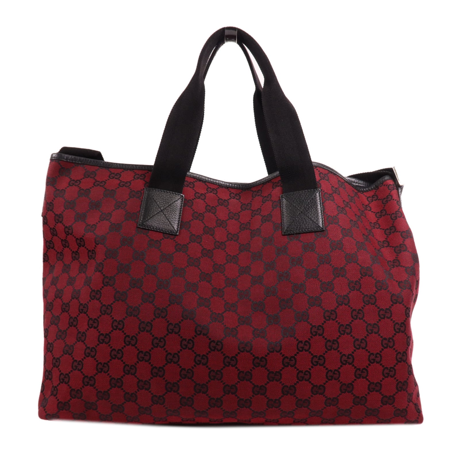 GUCCI 帆布2 Way Shoulder銀扣手挽肩背兩用袋