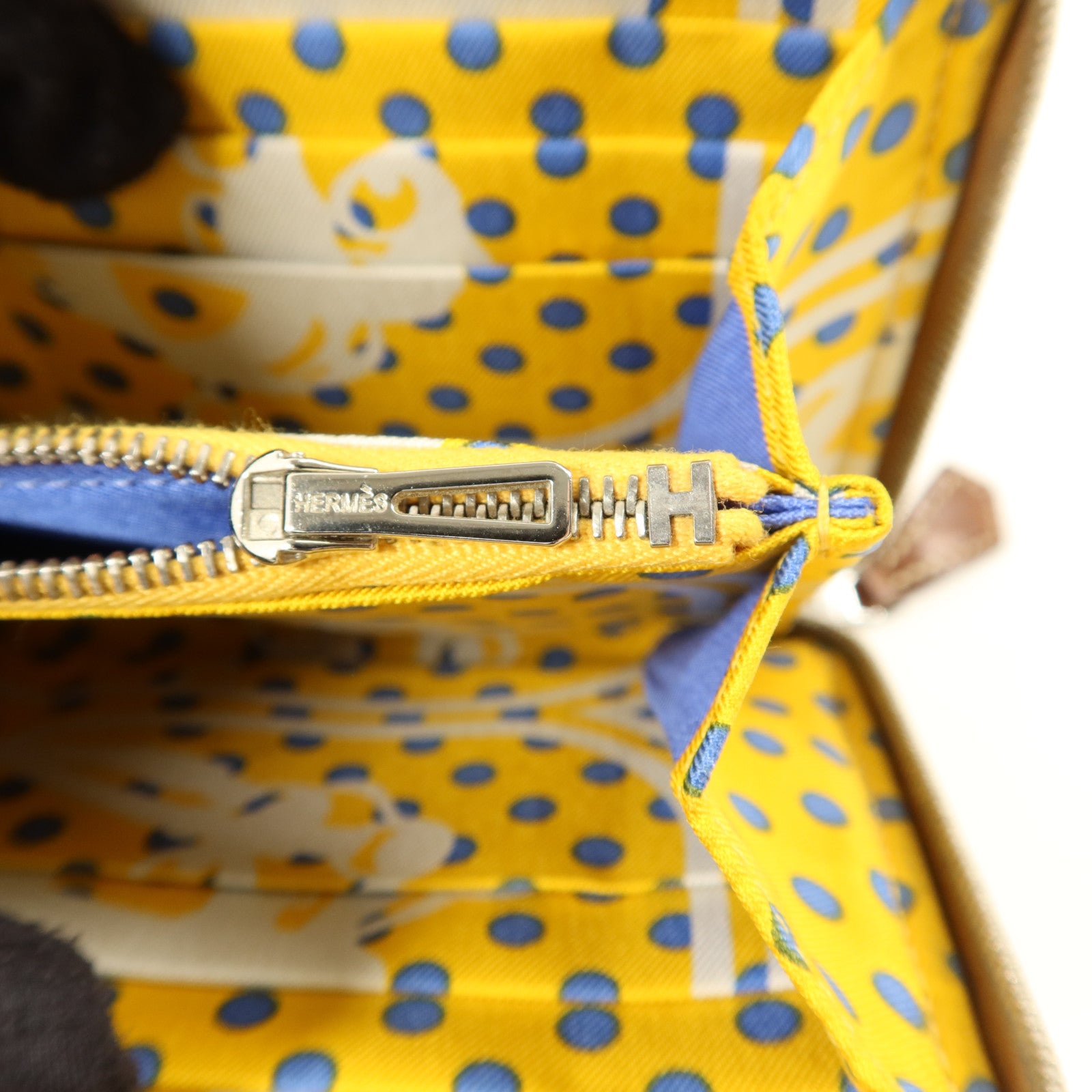 HERMES Epsom皮革Silk'In Long Wallet長錢包Gold