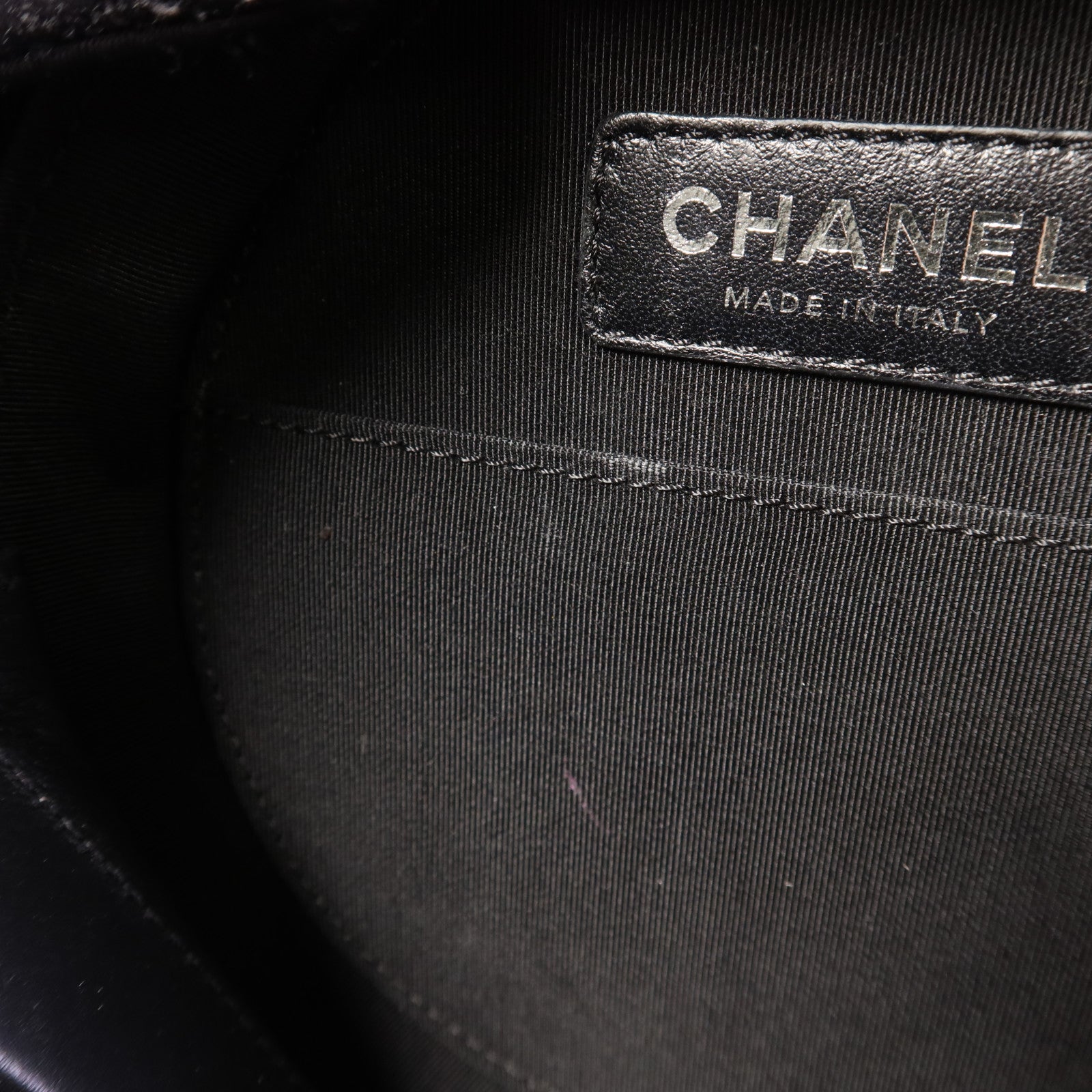 CHANEL 漆皮皮革Chain Shoulder Bag銀扣手挽肩背兩用袋