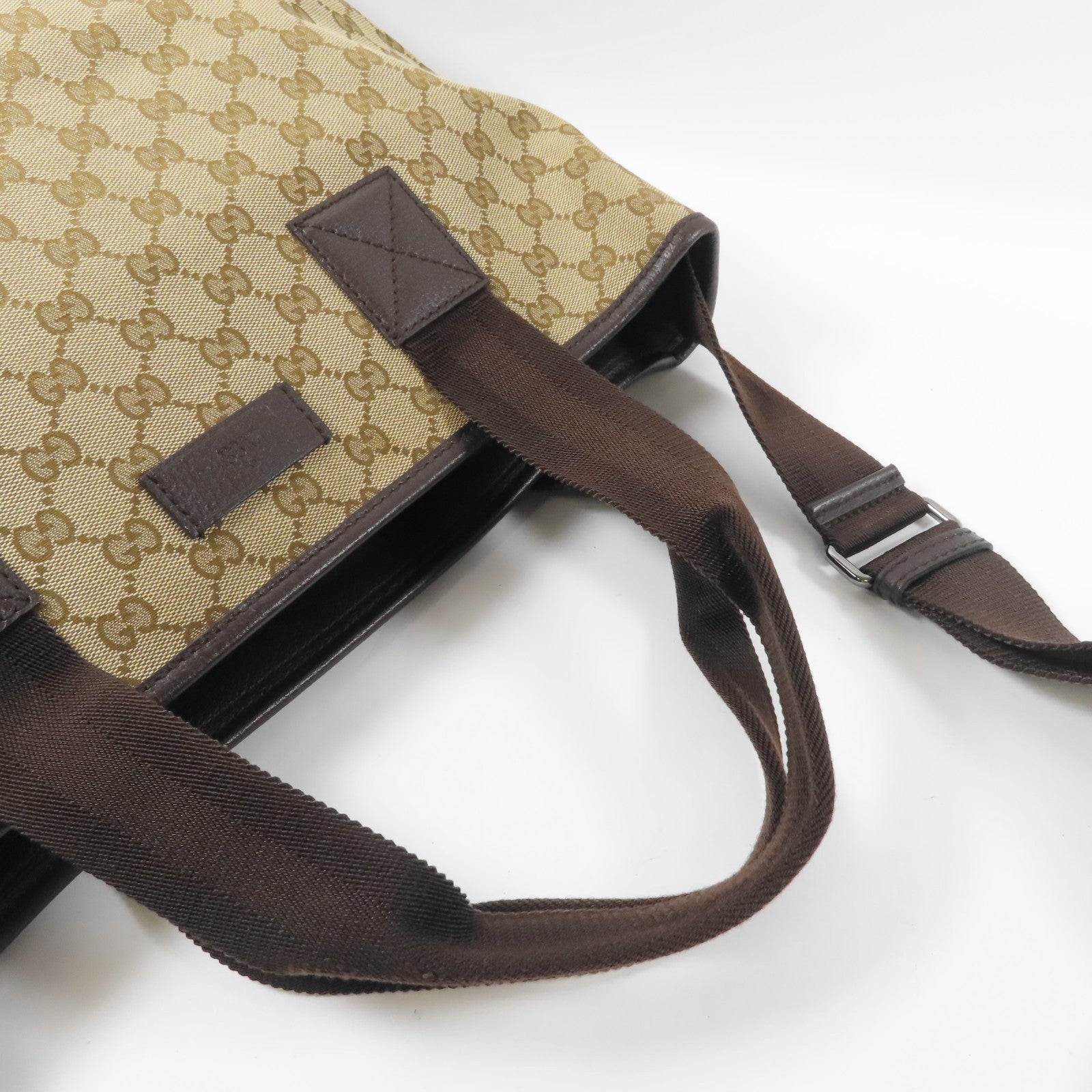 GUCCI 帆布2 Way Shoulder銀扣手挽肩背兩用袋