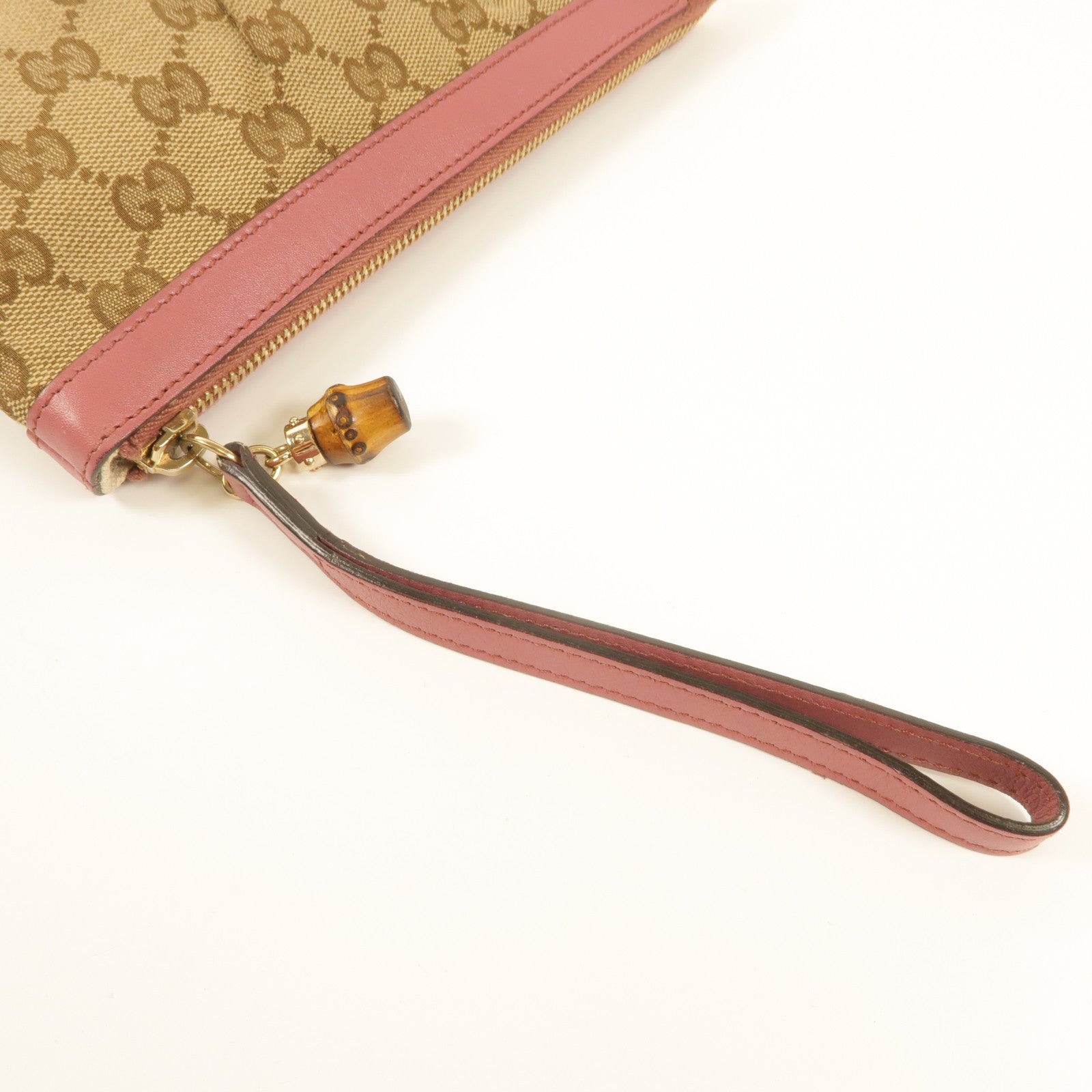 GUCCI 帆布Pouch金扣手拿包
