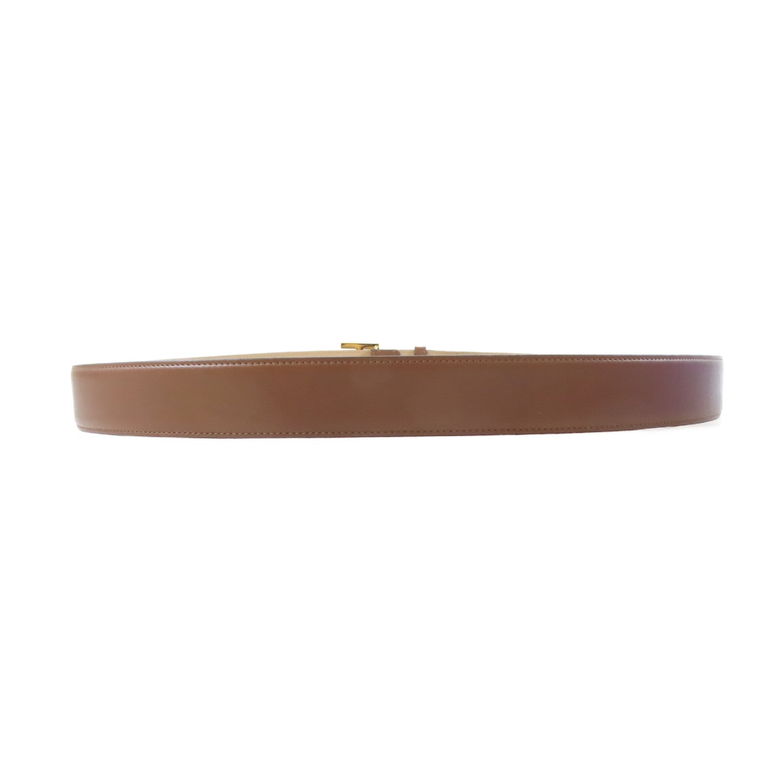 BURBERRY 牛皮皮革Belt金扣皮帶啡色