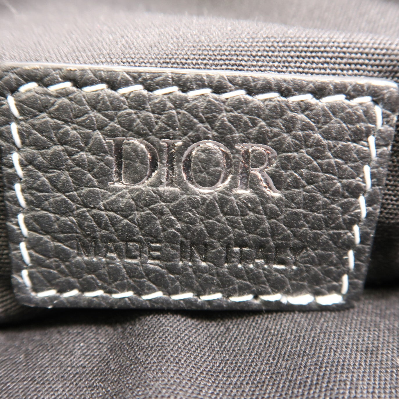Dior 牛皮皮革Saddle Bag銀扣肩背袋