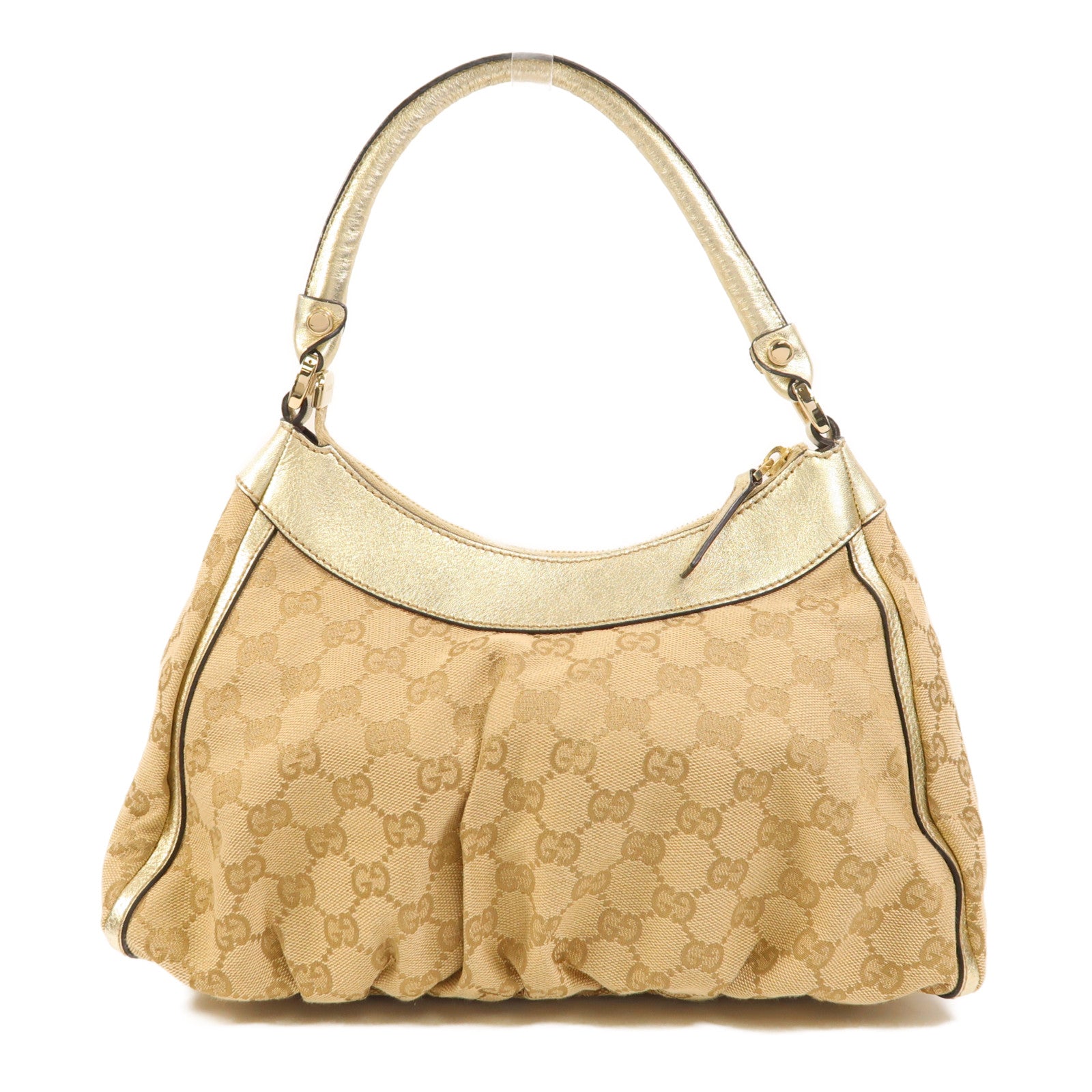 GUCCI 帆布Shoulder Bag金扣肩背袋
