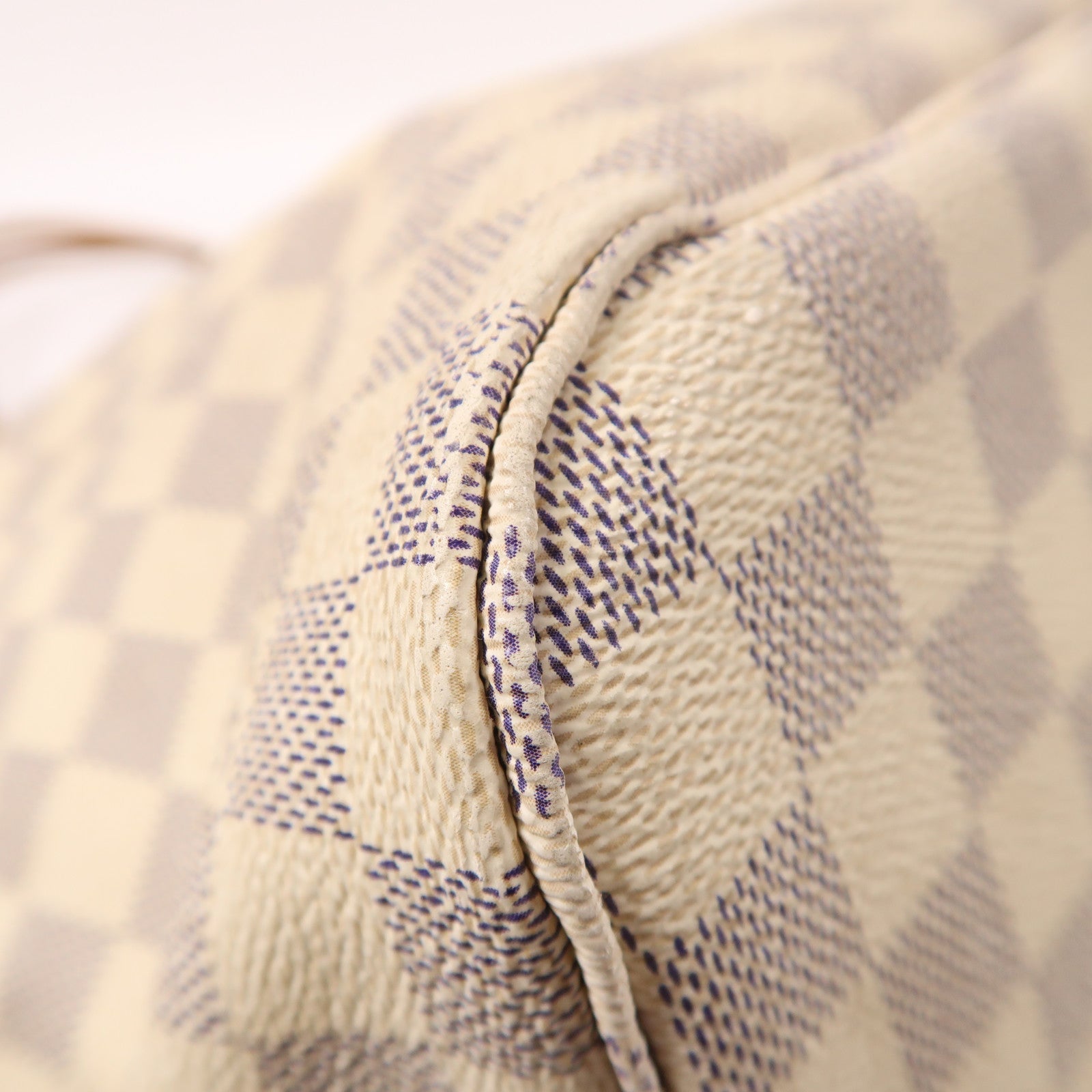 LOUIS VUITTON Damier Azur Neverfull MM金扣肩背袋