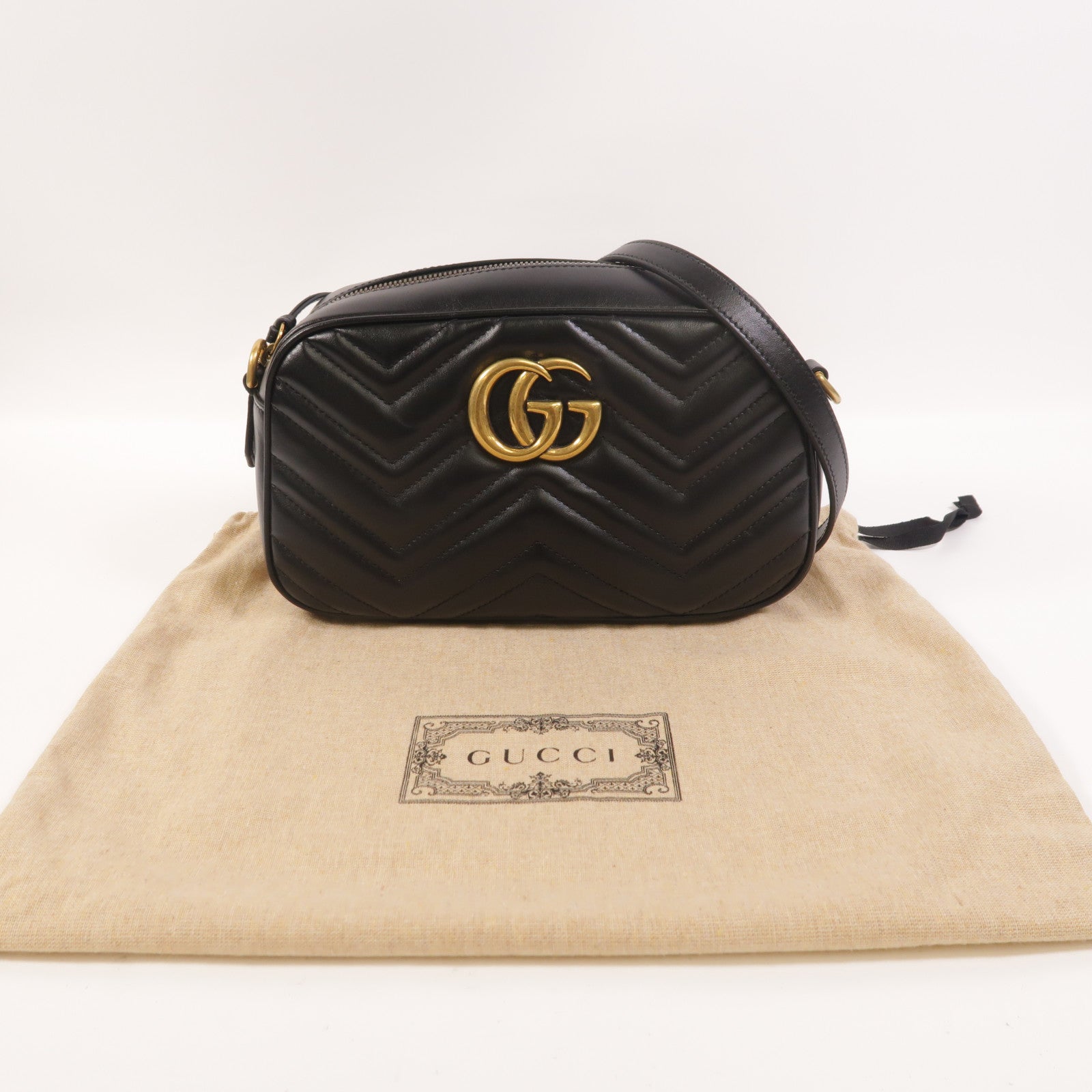GUCCI 牛皮皮革GG Marmont肩背袋