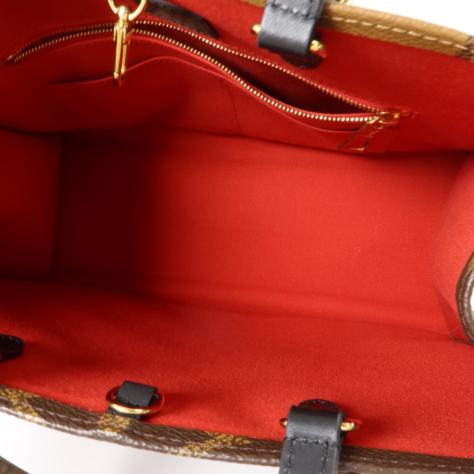 LOUIS VUITTON Monogram Reverse On The Go MM手挽肩背兩用袋