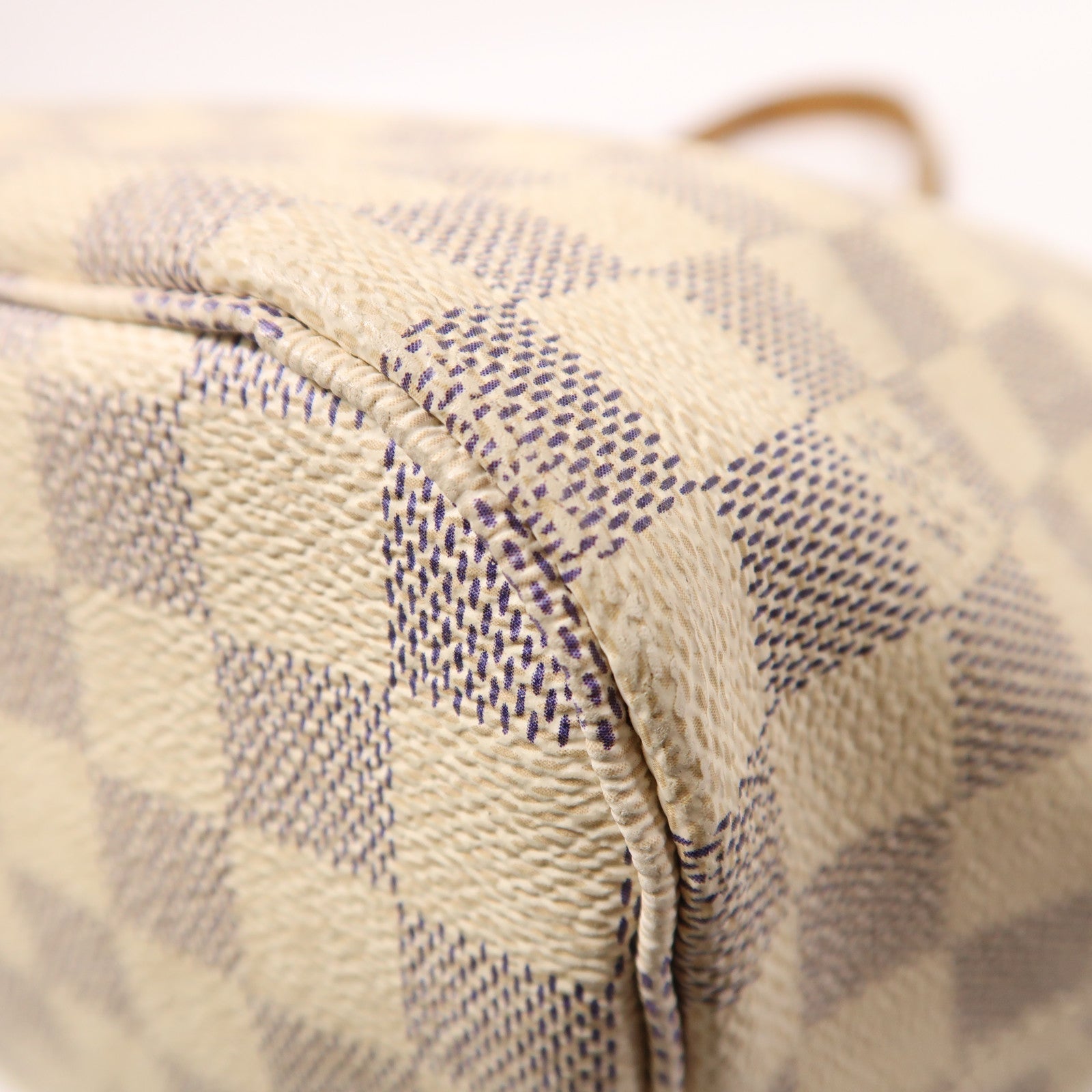 LOUIS VUITTON Damier Azur Neverfull MM金扣肩背袋