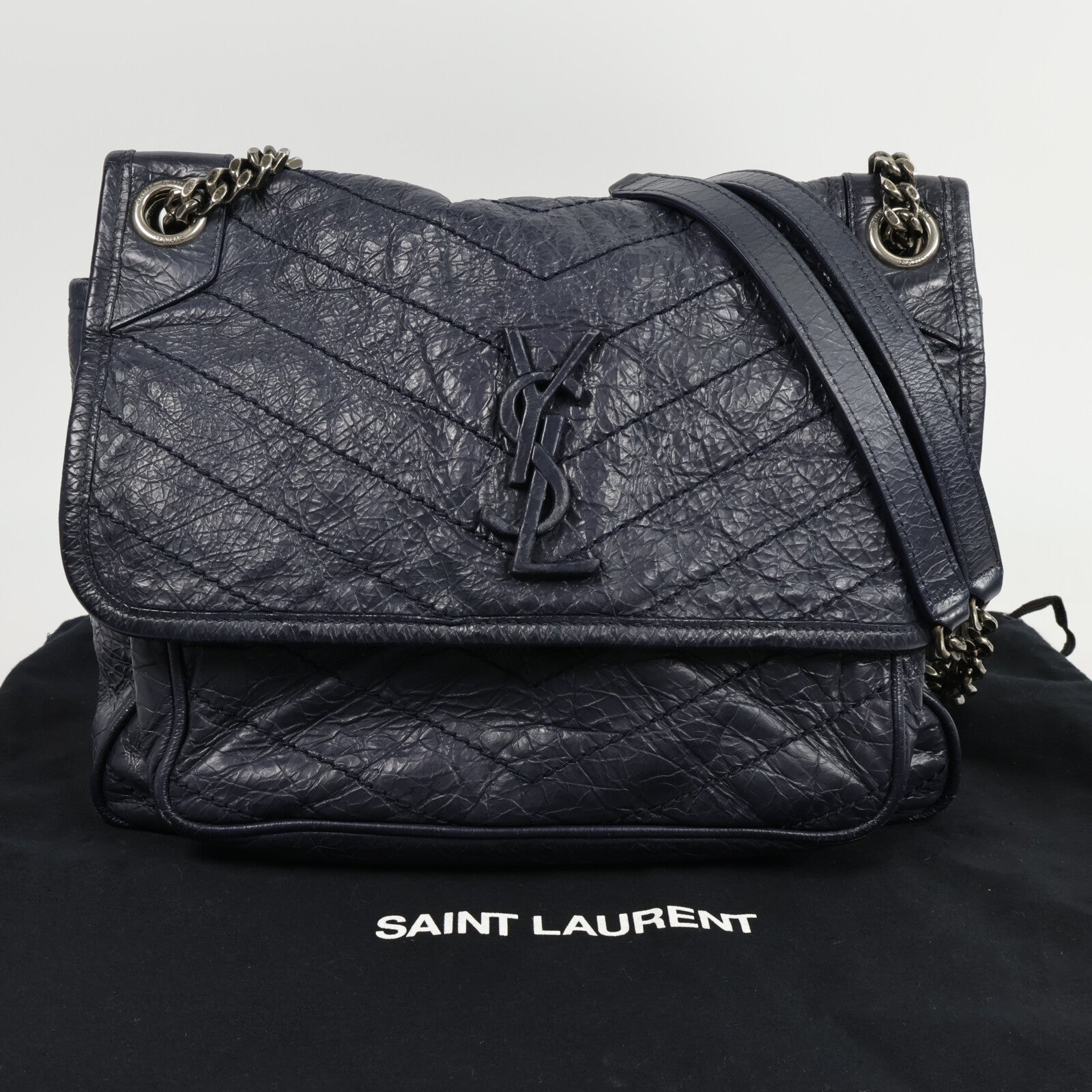SAINT LAURENT 牛皮皮革Niki Medium鏈帶肩背袋