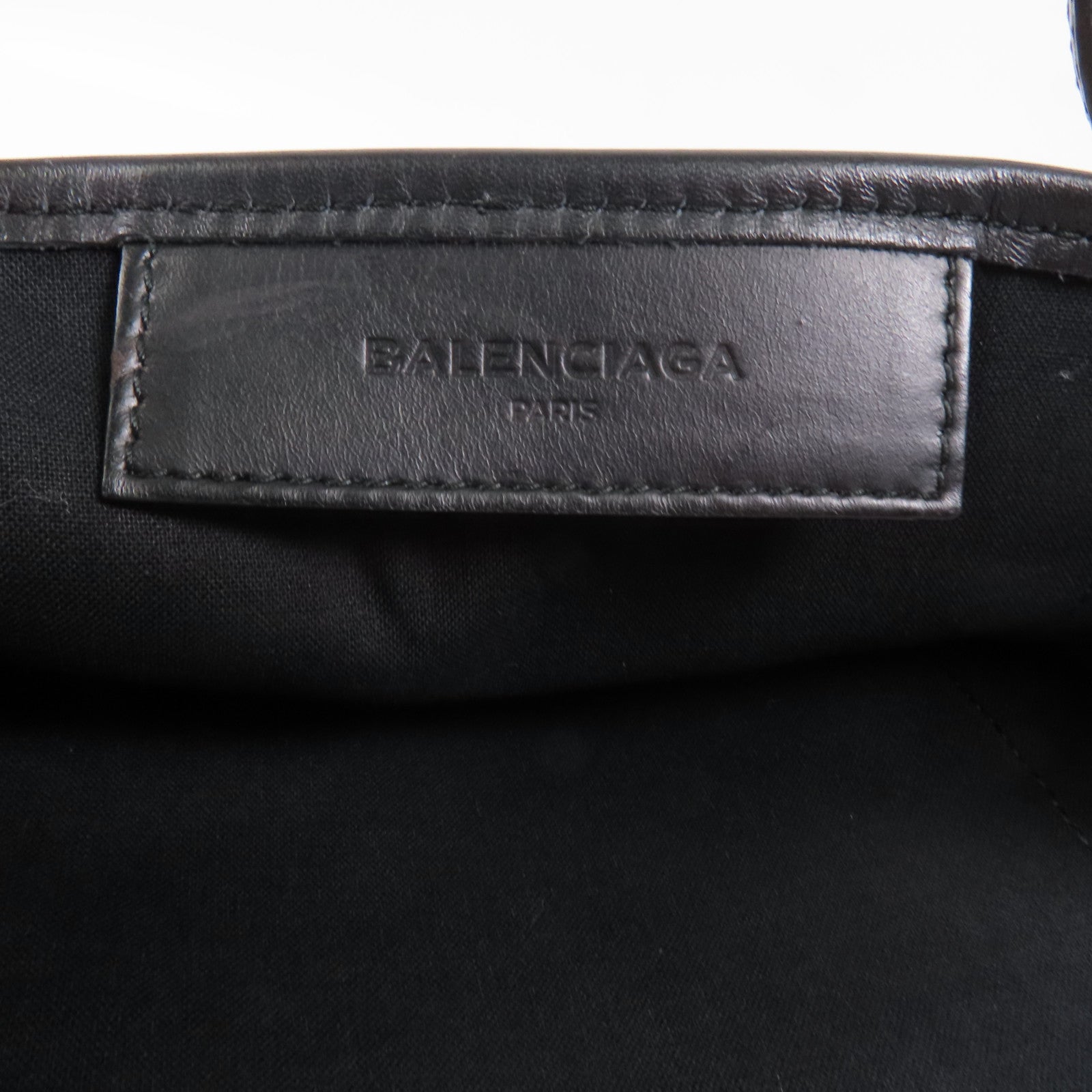 BALENCIAGA 帆布Cabas XS銀扣手挽肩背兩用袋