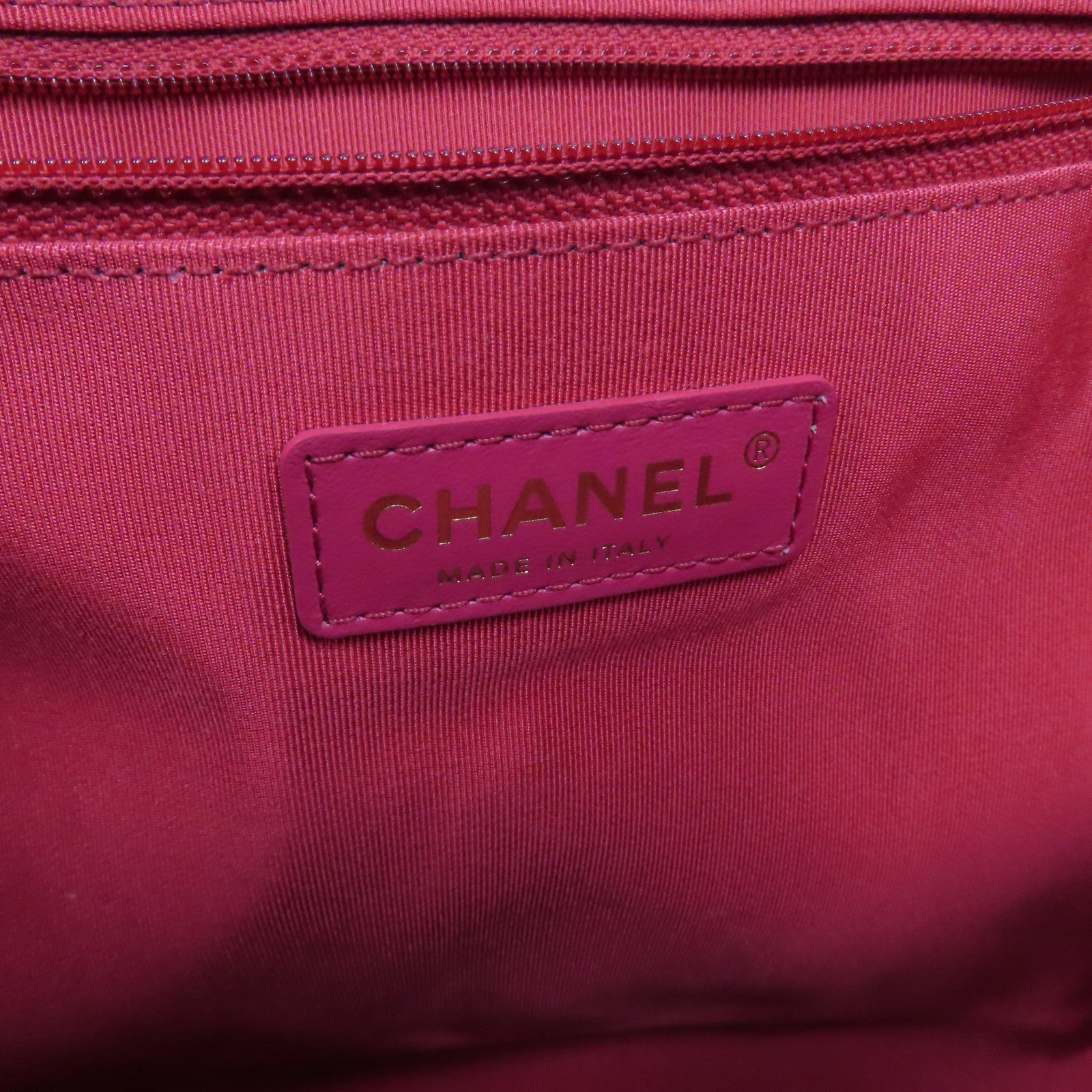 CHANEL 牛皮皮革Chain Tote手挽袋黑色
