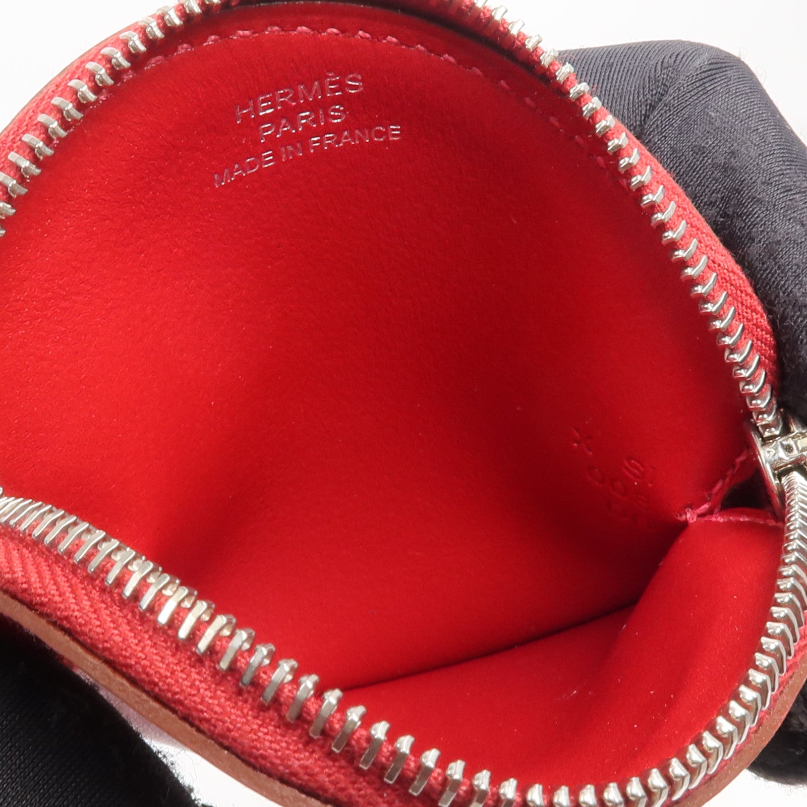 HERMES Tadelakt皮革Tutti Frutti Apple Coin Purse零錢包Rouge Vif