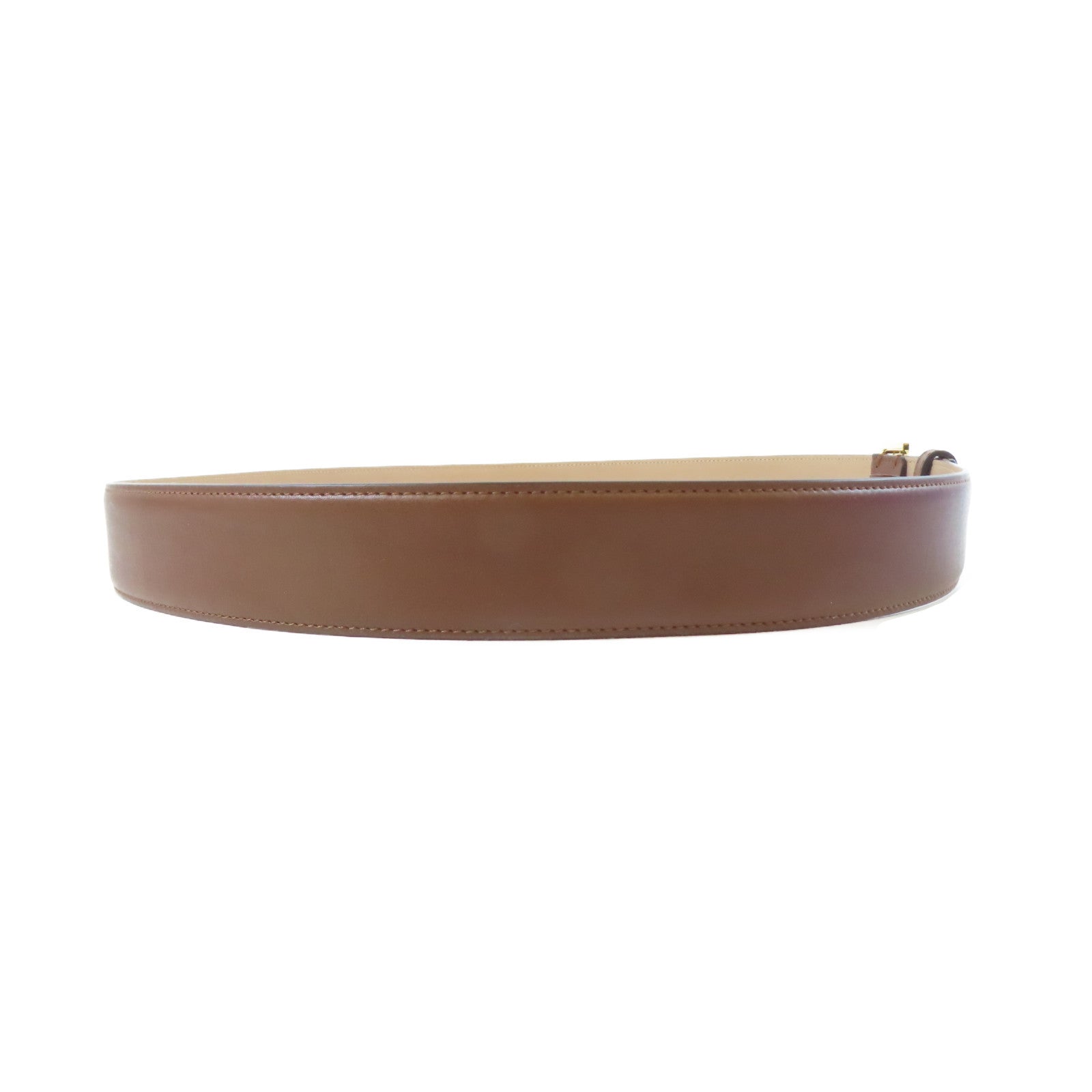 BURBERRY 牛皮皮革Belt金扣皮帶啡色