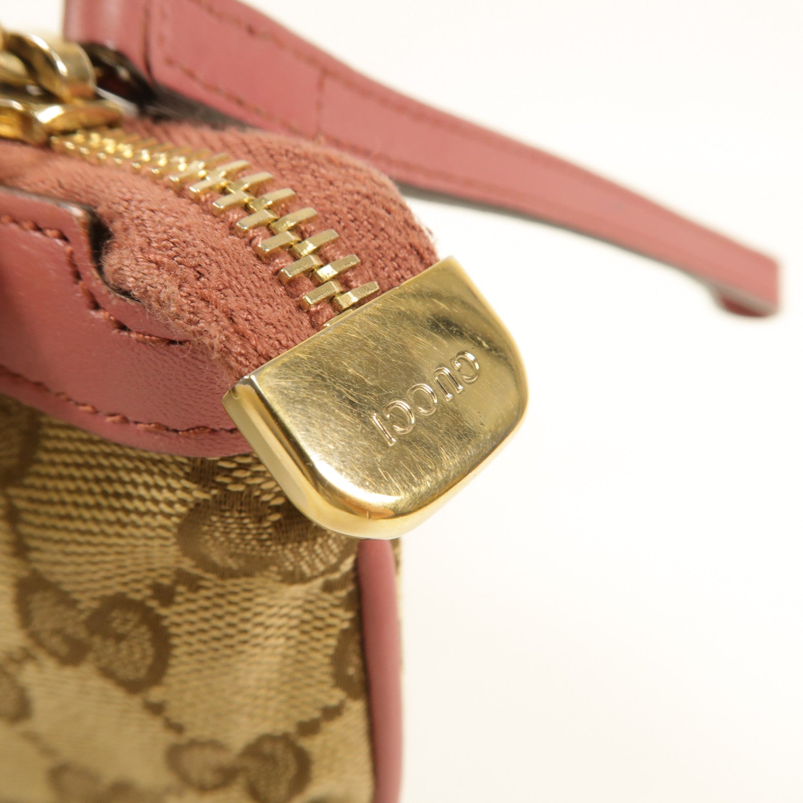 GUCCI 帆布Pouch金扣手拿包