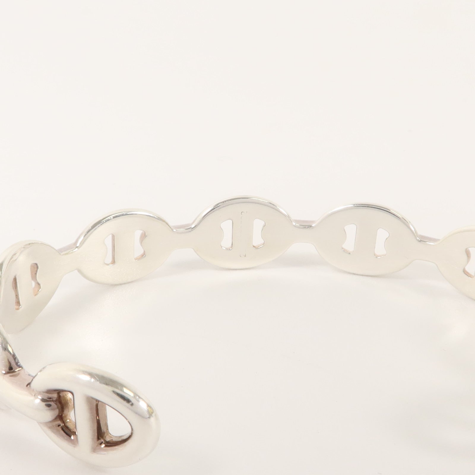 HERMES 925純銀Chaine d'ancre Enchainee Bangle手鐲