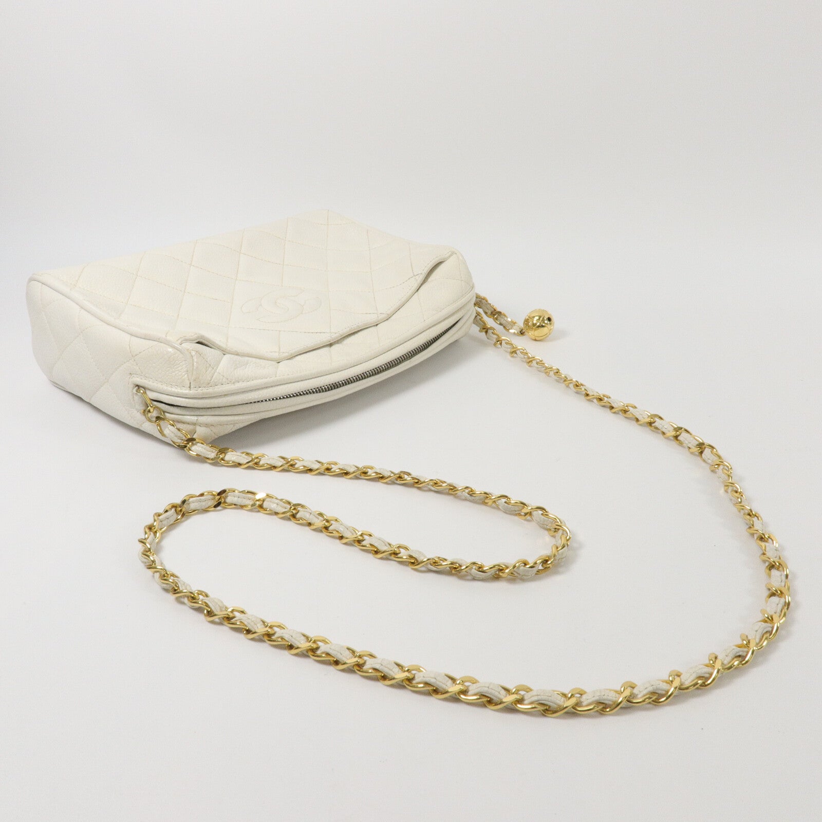 CHANEL 牛皮皮革Vintage Bag鏈帶肩背袋