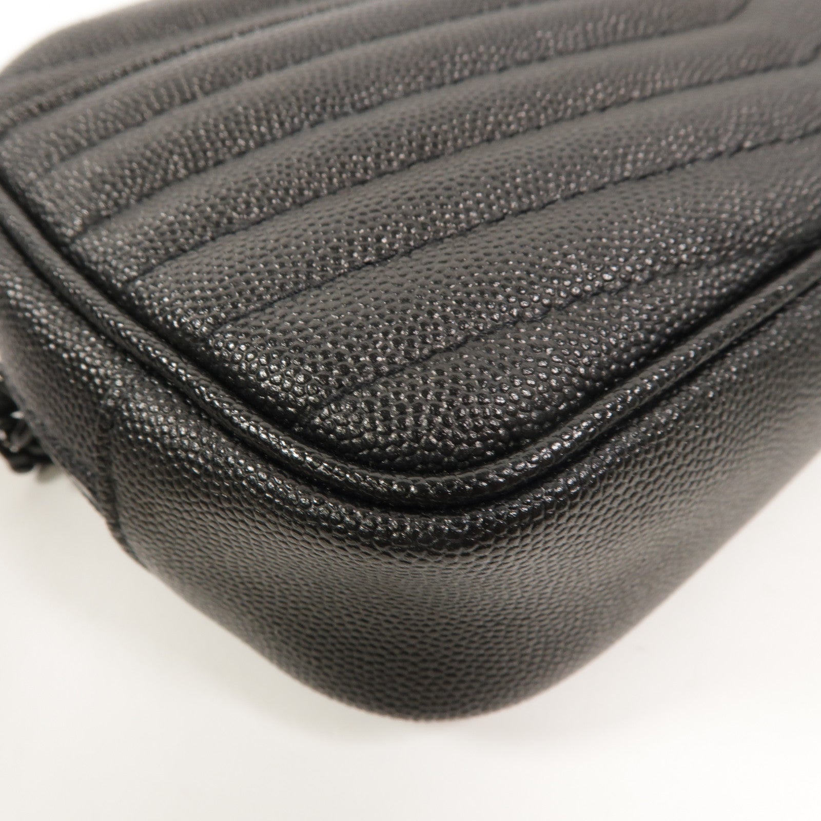SAINT LAURENT 牛皮皮革Lou Mini鏈帶肩背袋