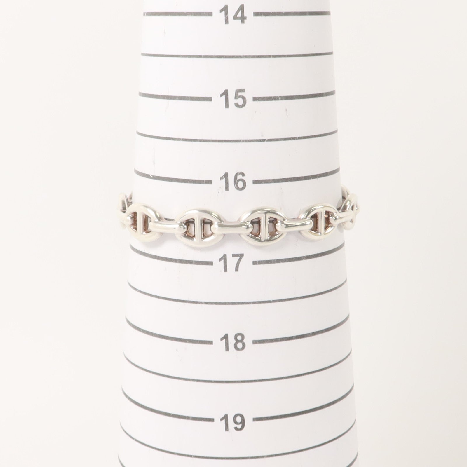 HERMES 925純銀Chaine d'ancre Enchainee Bangle手鐲