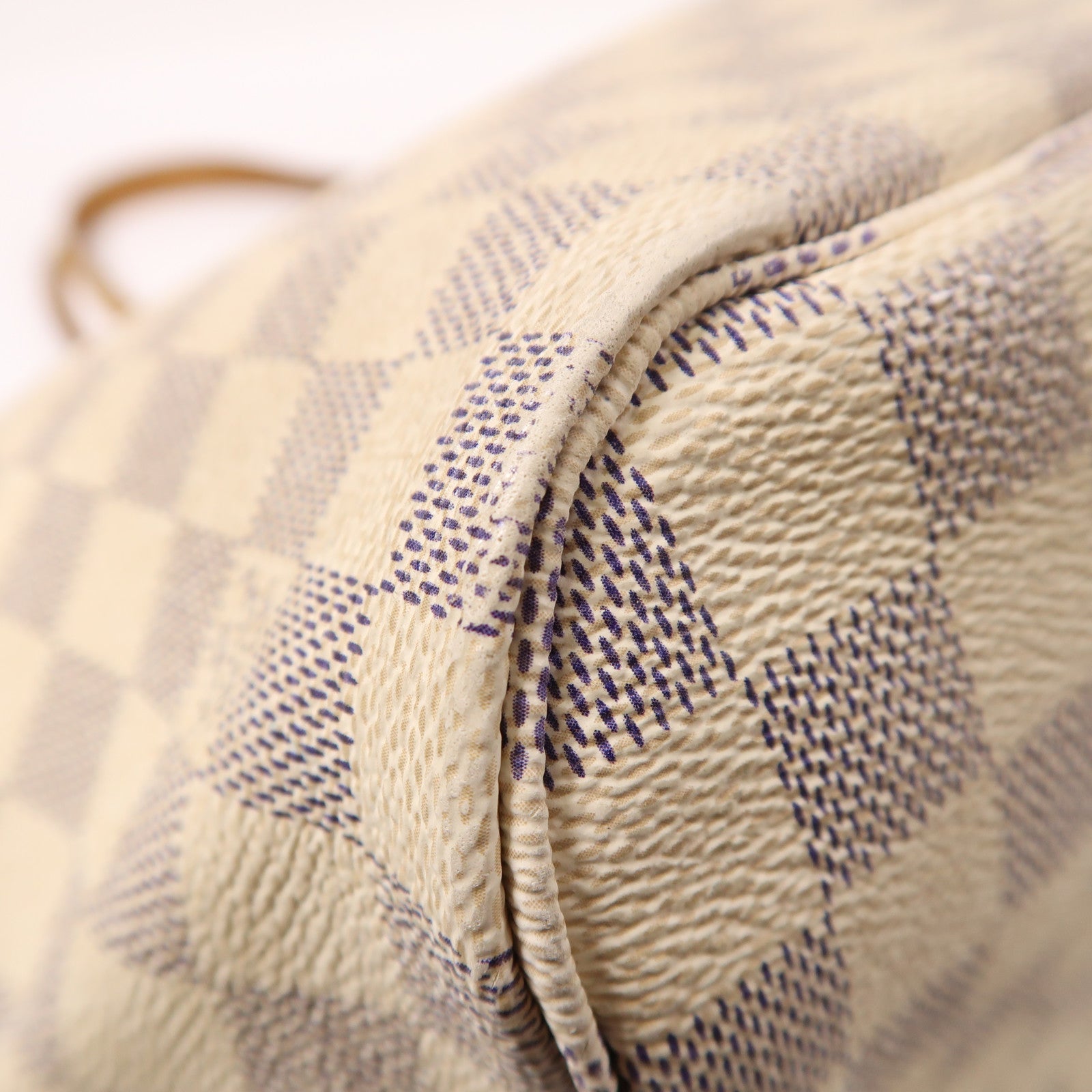 LOUIS VUITTON Damier Azur Neverfull MM金扣肩背袋