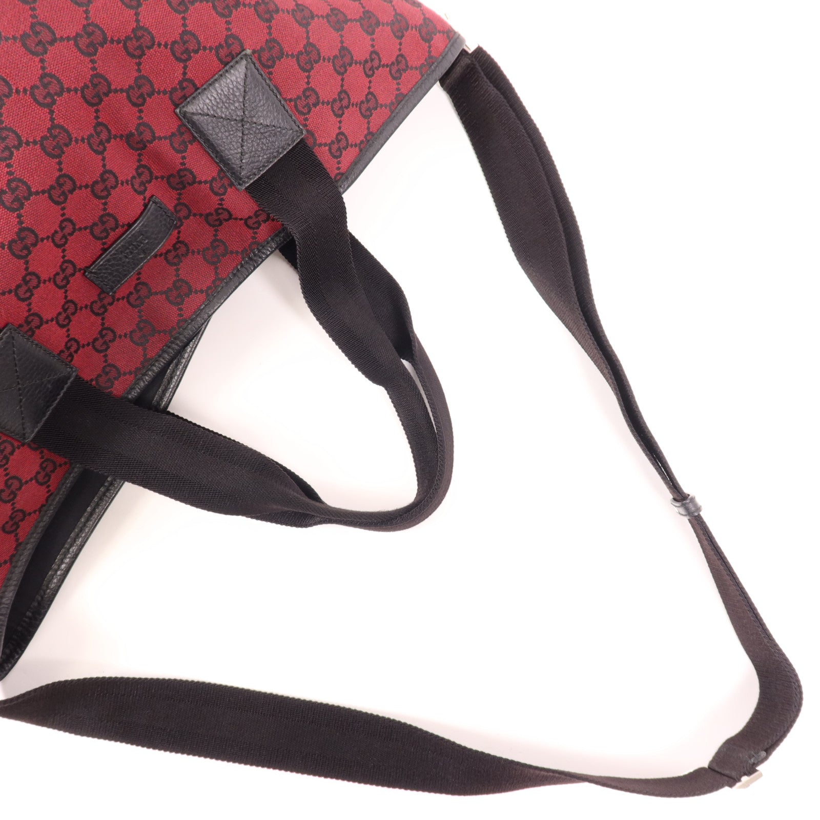 GUCCI 帆布2 Way Shoulder銀扣手挽肩背兩用袋