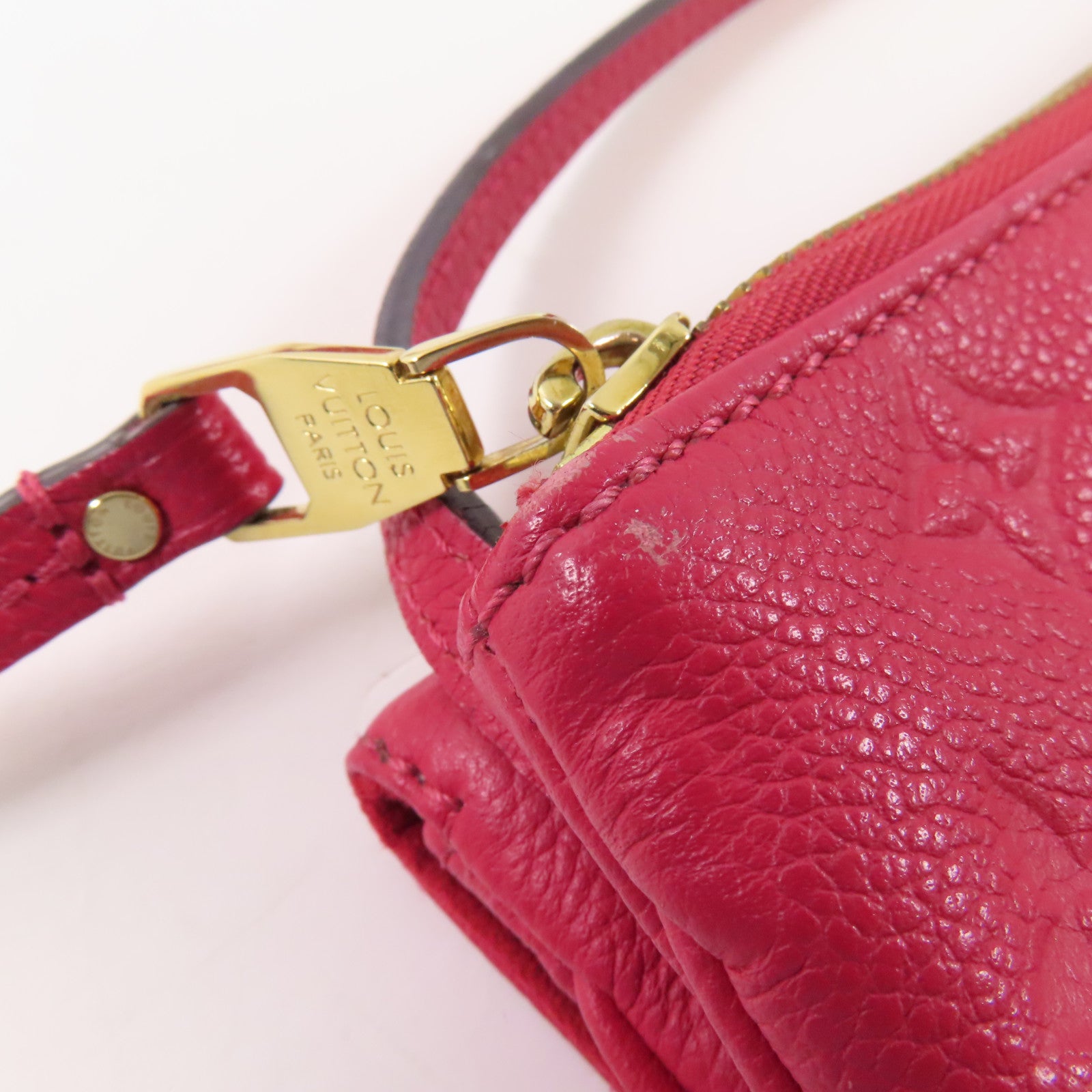 LOUIS VUITTON LV GHW Twice Shoulder Bag Monogram Empreinte M50259 Red