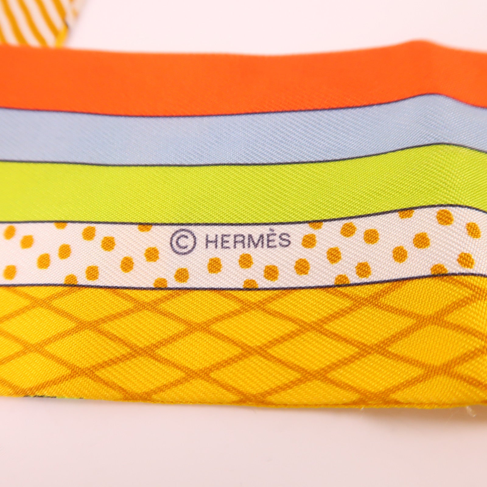 HERMES 絲質Twilly絲巾
