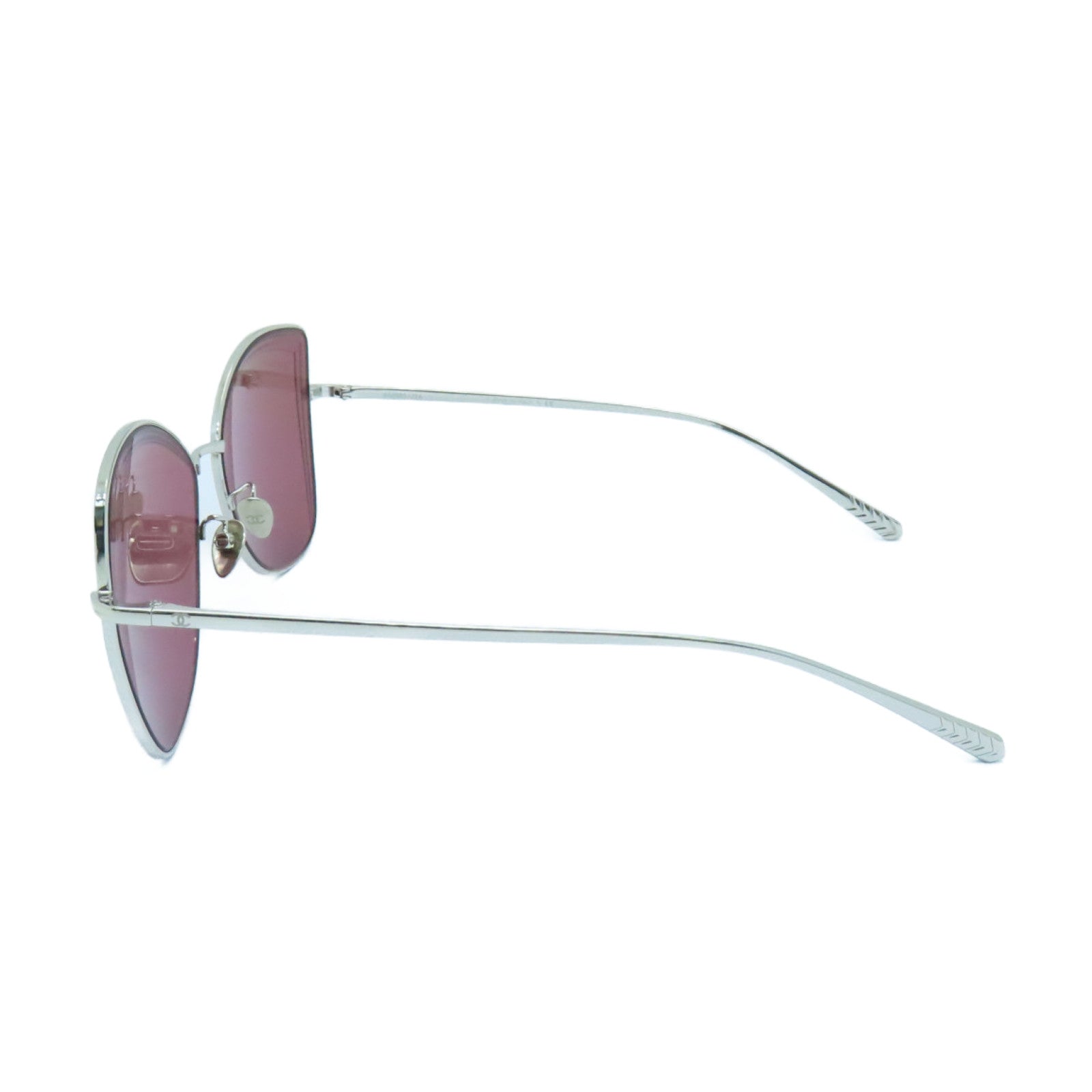 CHANEL 【激減優惠】PVC/金屬Sunglasses太陽眼鏡紫色/銀色
