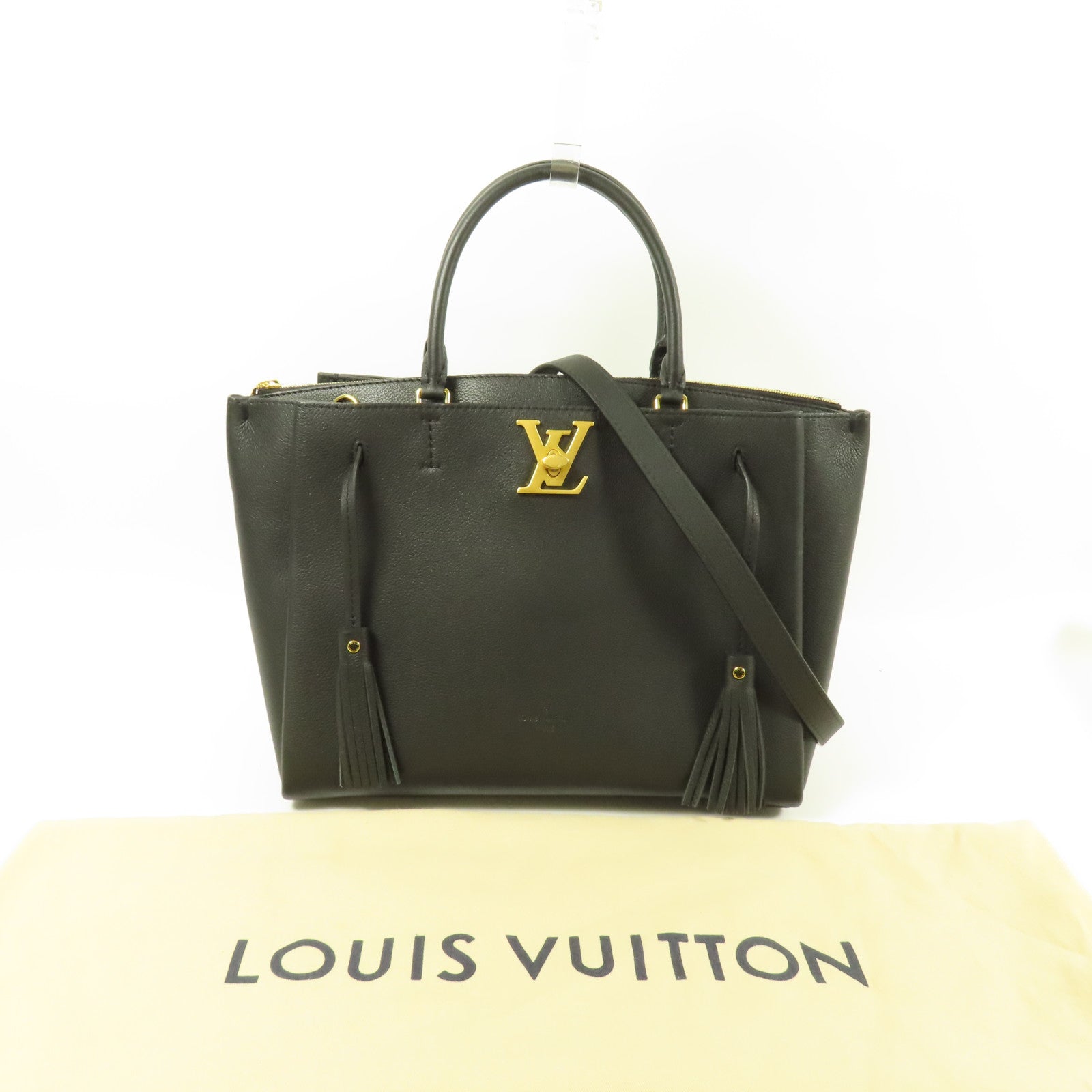 LOUIS VUITTON 牛皮皮革Lockmeto金扣手挽肩背兩用袋