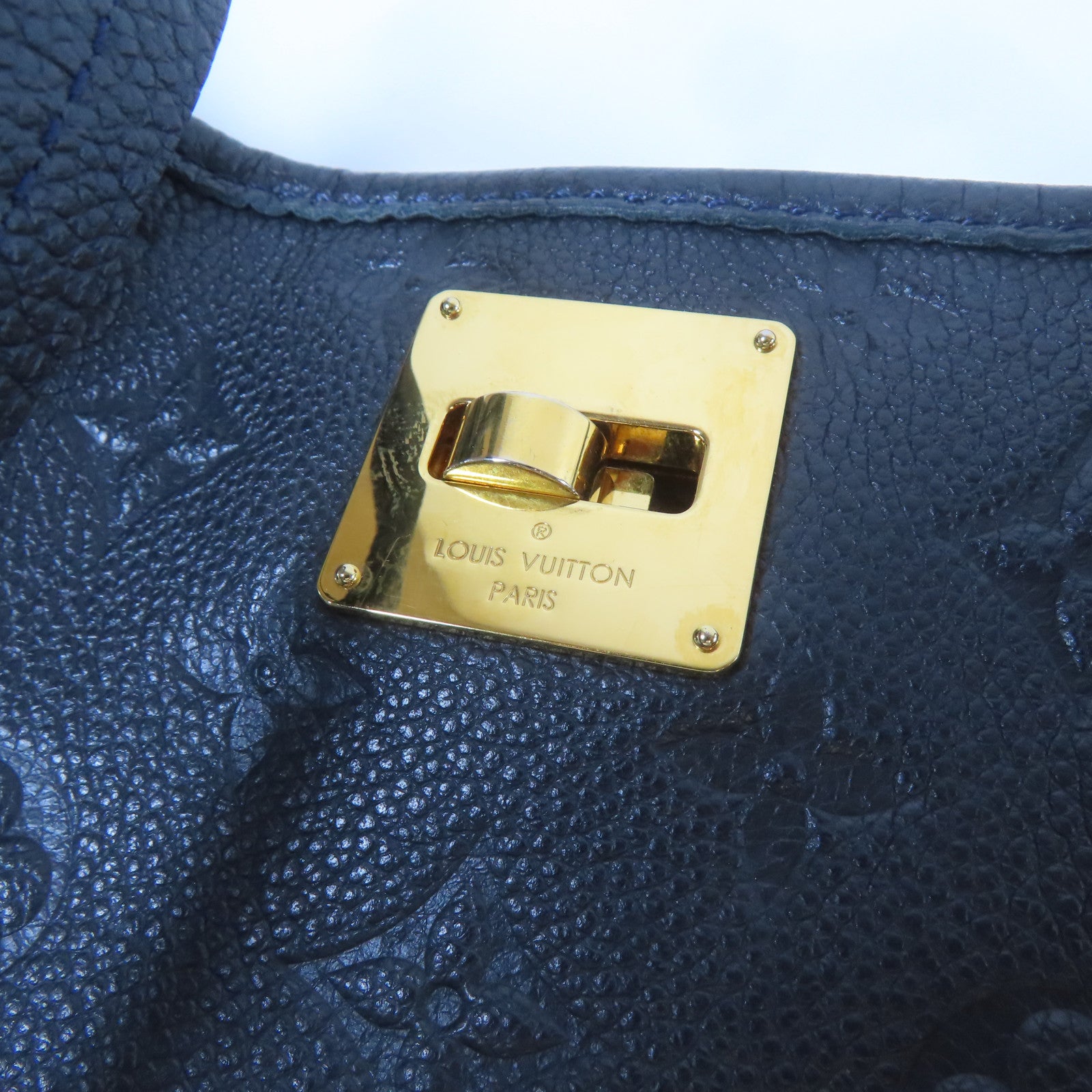 LOUIS VUITTON Monogram Empreinte Shoulder Bag金扣肩背袋黑色