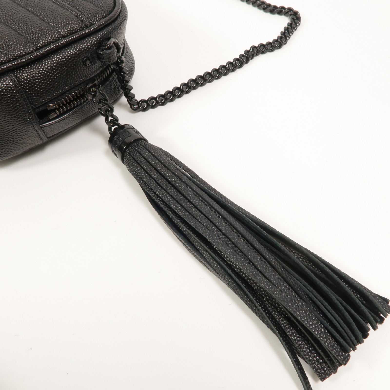 SAINT LAURENT 牛皮皮革Lou Mini鏈帶肩背袋