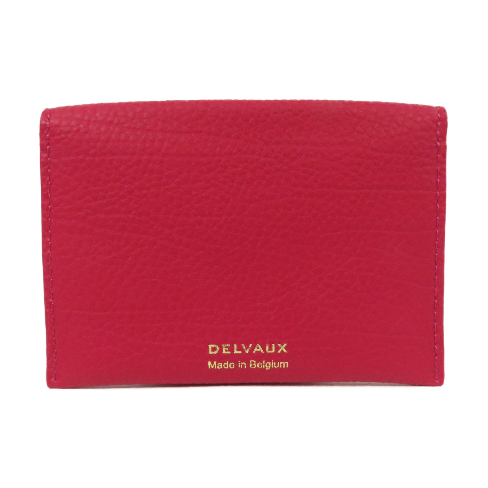 SELECTION 【激減優惠】牛皮皮革Delvaux Card Case卡片套紅色