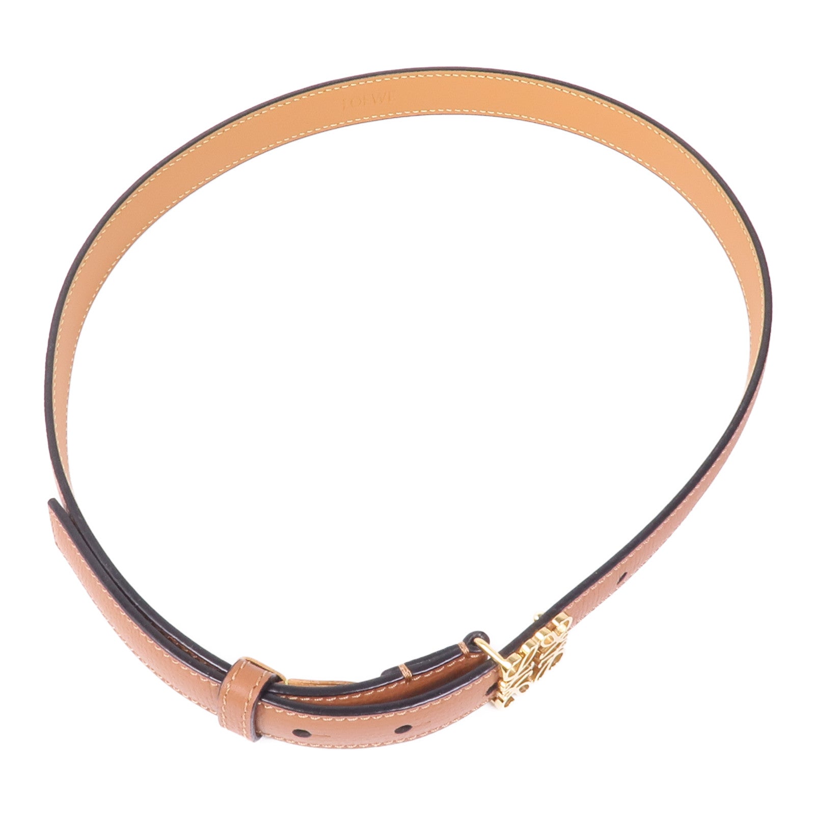 LOEWE 牛皮皮革金扣皮帶
