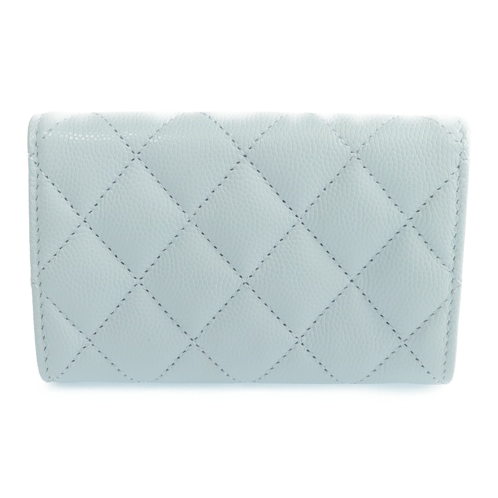 CHANEL 牛皮皮革Card Case銀扣卡片套