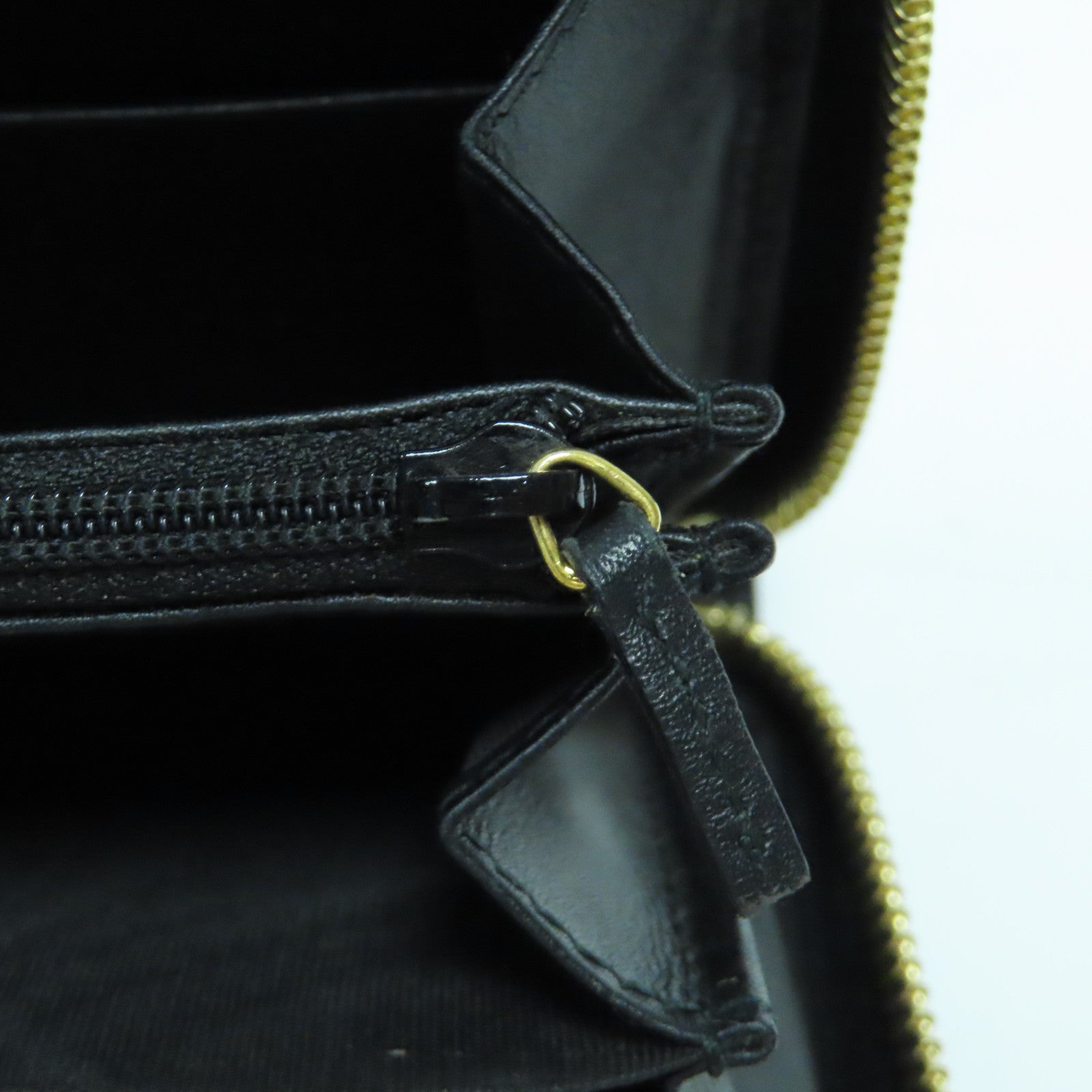 GUCCI 【激減優惠】塗層帆布Zipper Long Wallet金扣長錢包啡色/黑色