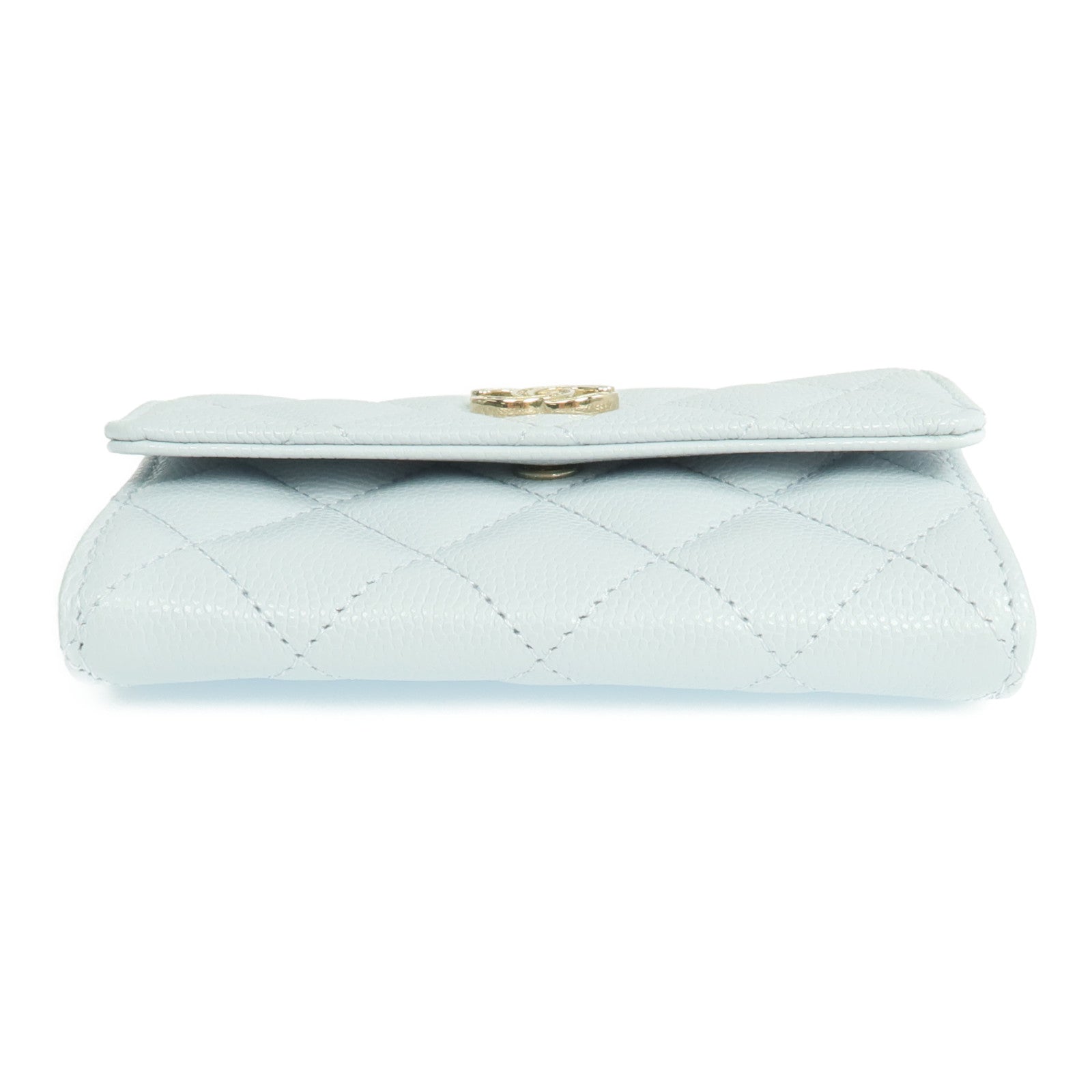 CHANEL 牛皮皮革Card Case銀扣卡片套
