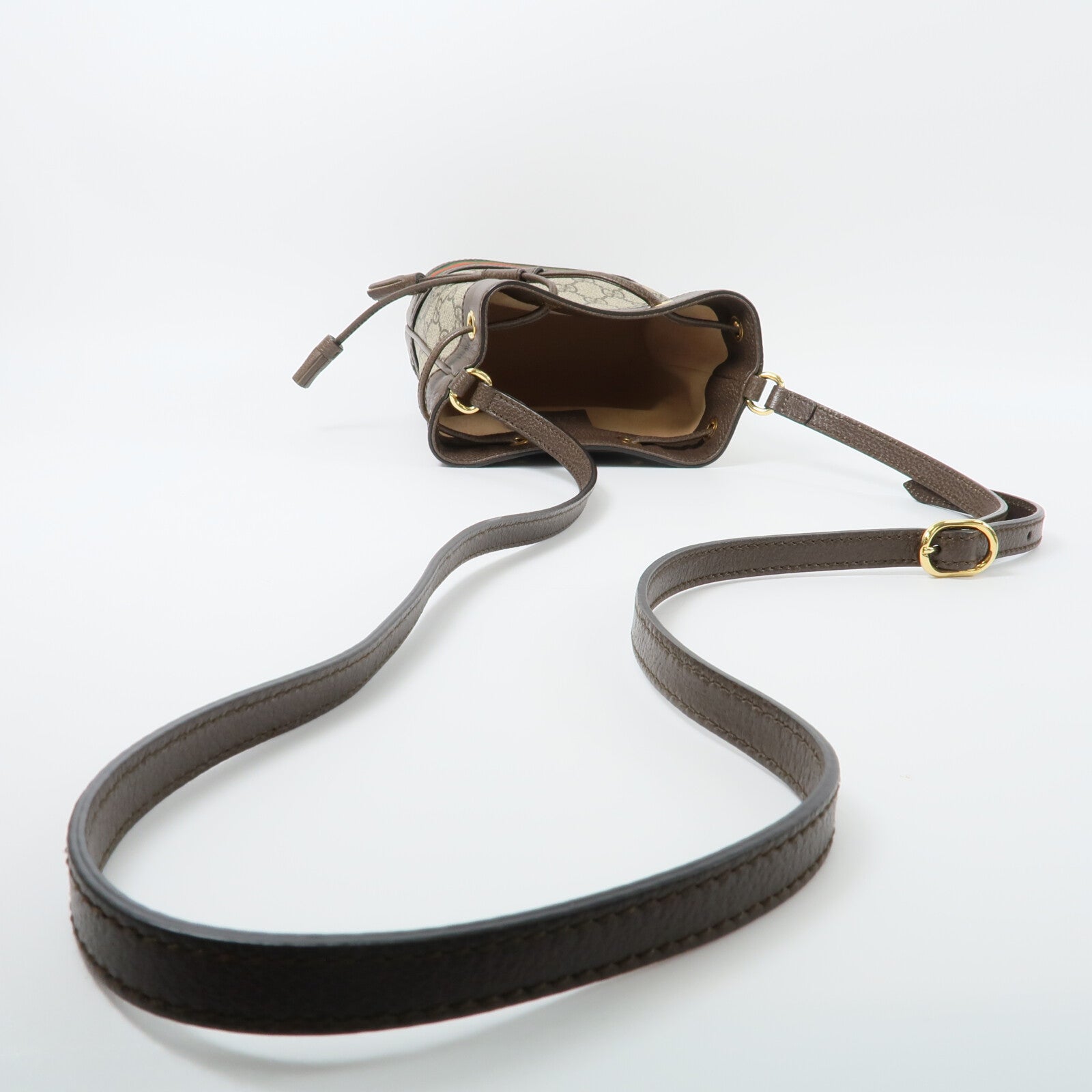 GUCCI 塗層帆布Ophidia Mini Bucket肩背袋
