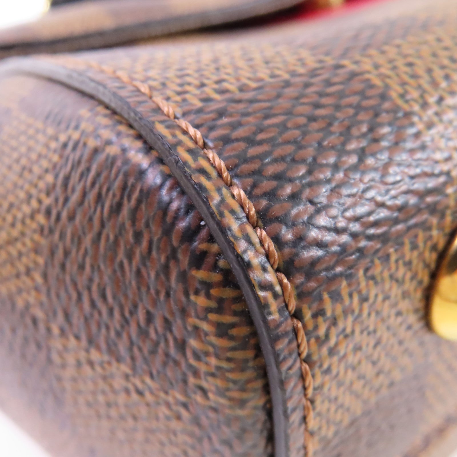 LOUIS VUITTON Damier Ebene Bond Street BB 2Way Shoulder Bag金扣手挽肩背兩用袋啡色/紅色