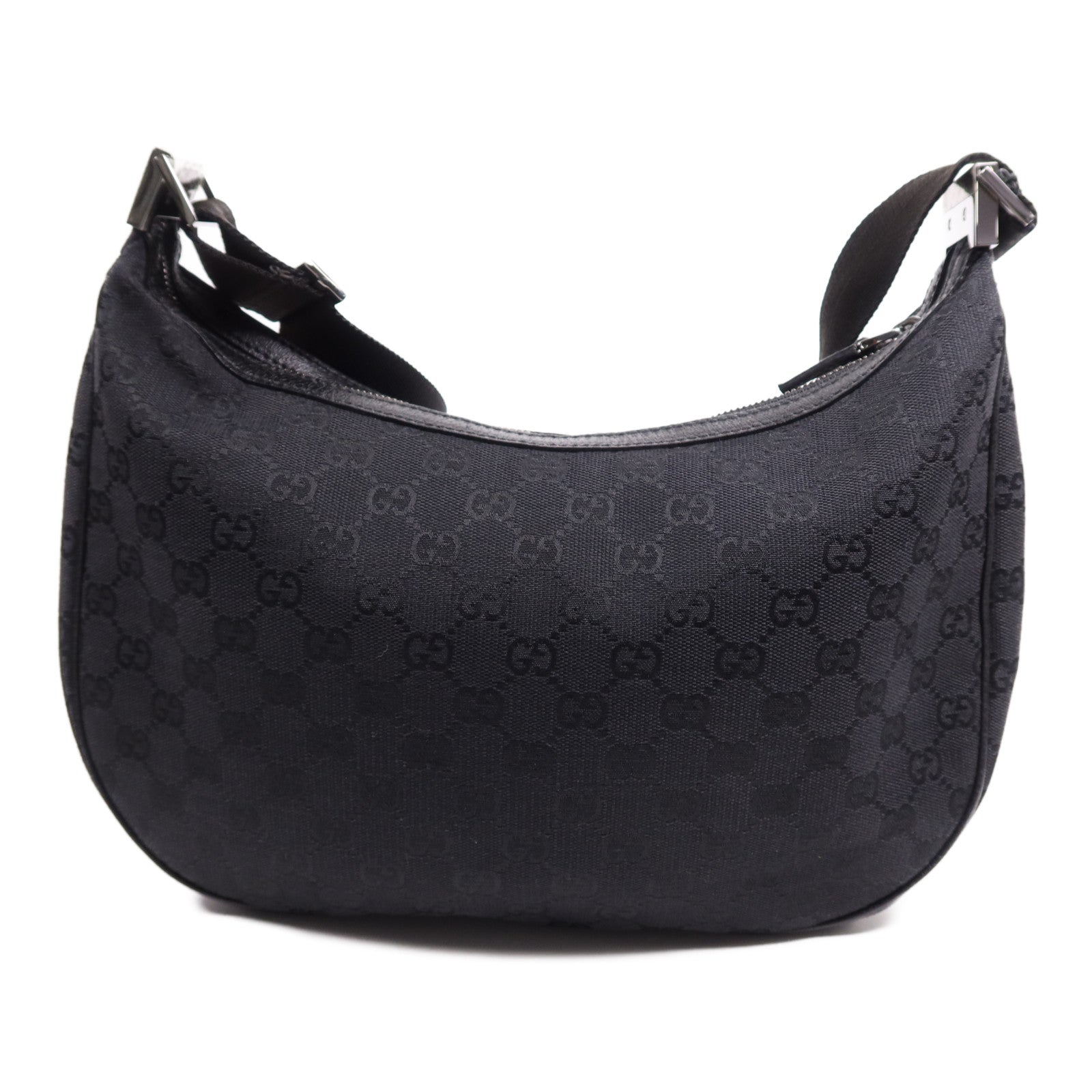 GUCCI 帆布Shoulder Bag銀扣肩背袋