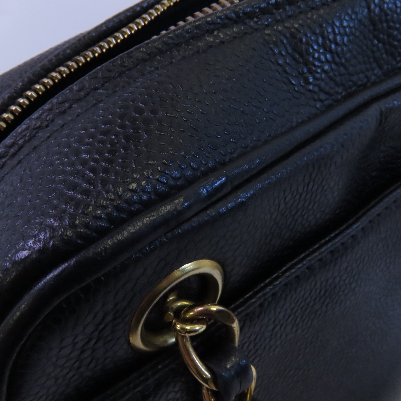 CHANEL 牛皮皮革Vintage Bag金扣鏈帶肩背袋