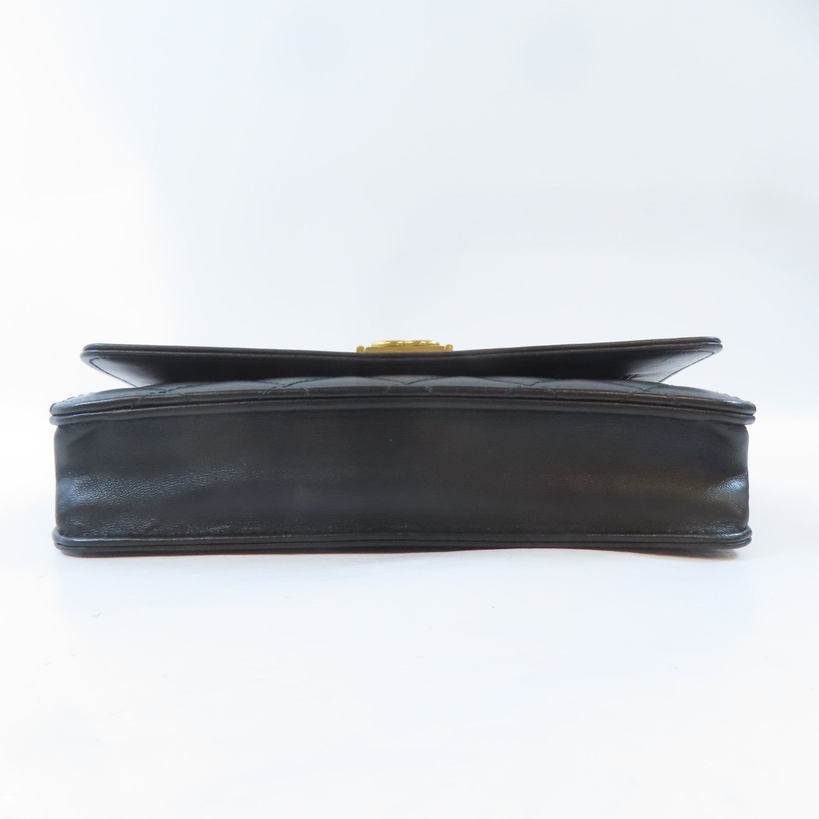 CHANEL 菱格皮革Boy Chanel Wallet On Chain金扣鏈帶肩背袋黑色