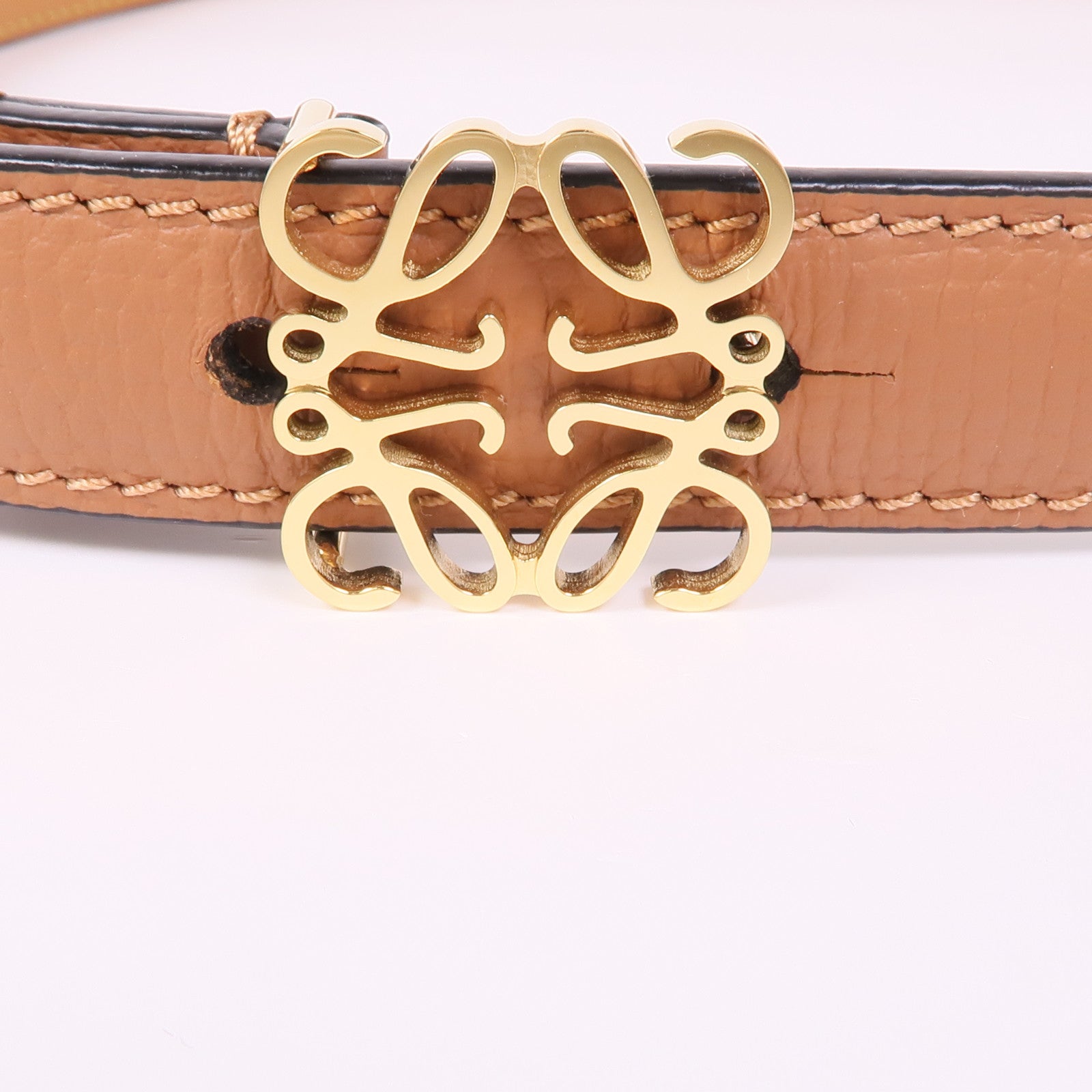 LOEWE 牛皮皮革金扣皮帶